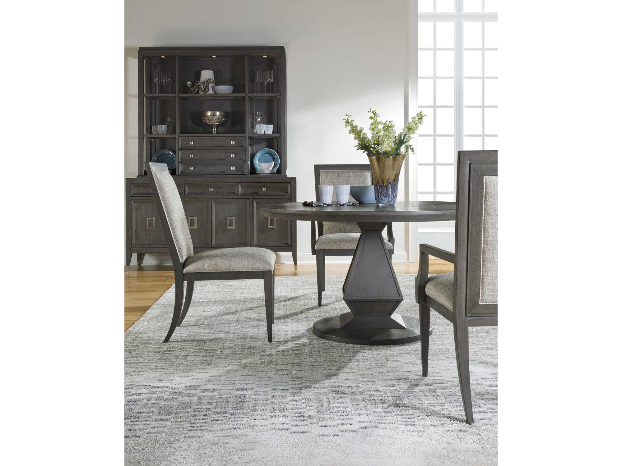 Artistica Appellation Round Wood Gray Dining Table
