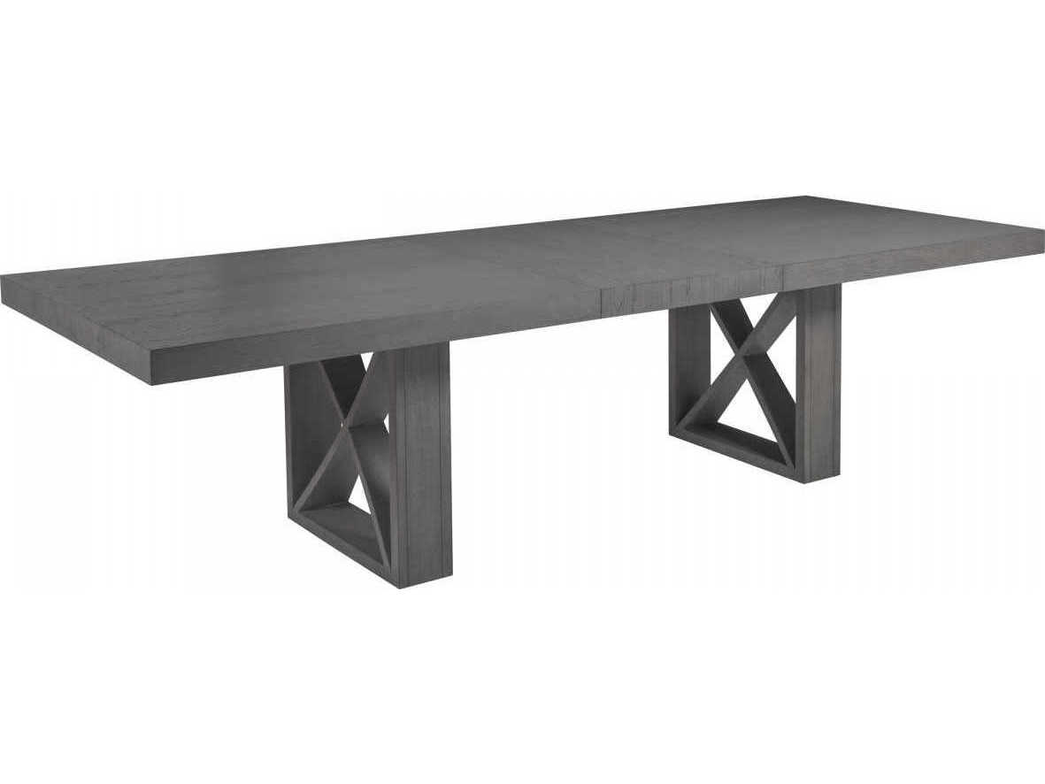 Artistica Appellation Extendable Rectangular Wood Gray Dining Table