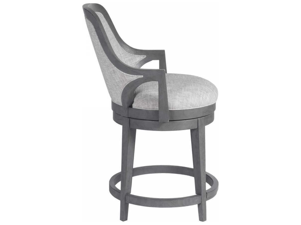 Artistica Appellation Swivel Upholstered Gray Counter Stool