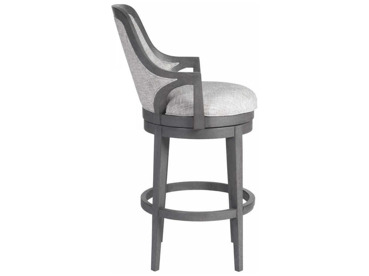 Artistica Appellation Swivel Upholstered Gray Bar Stool