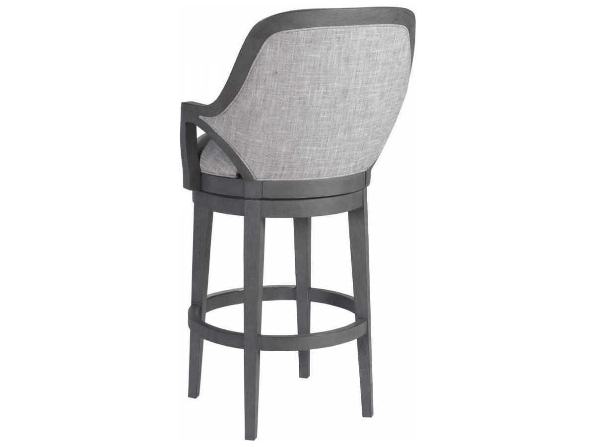Artistica Appellation Swivel Upholstered Gray Bar Stool