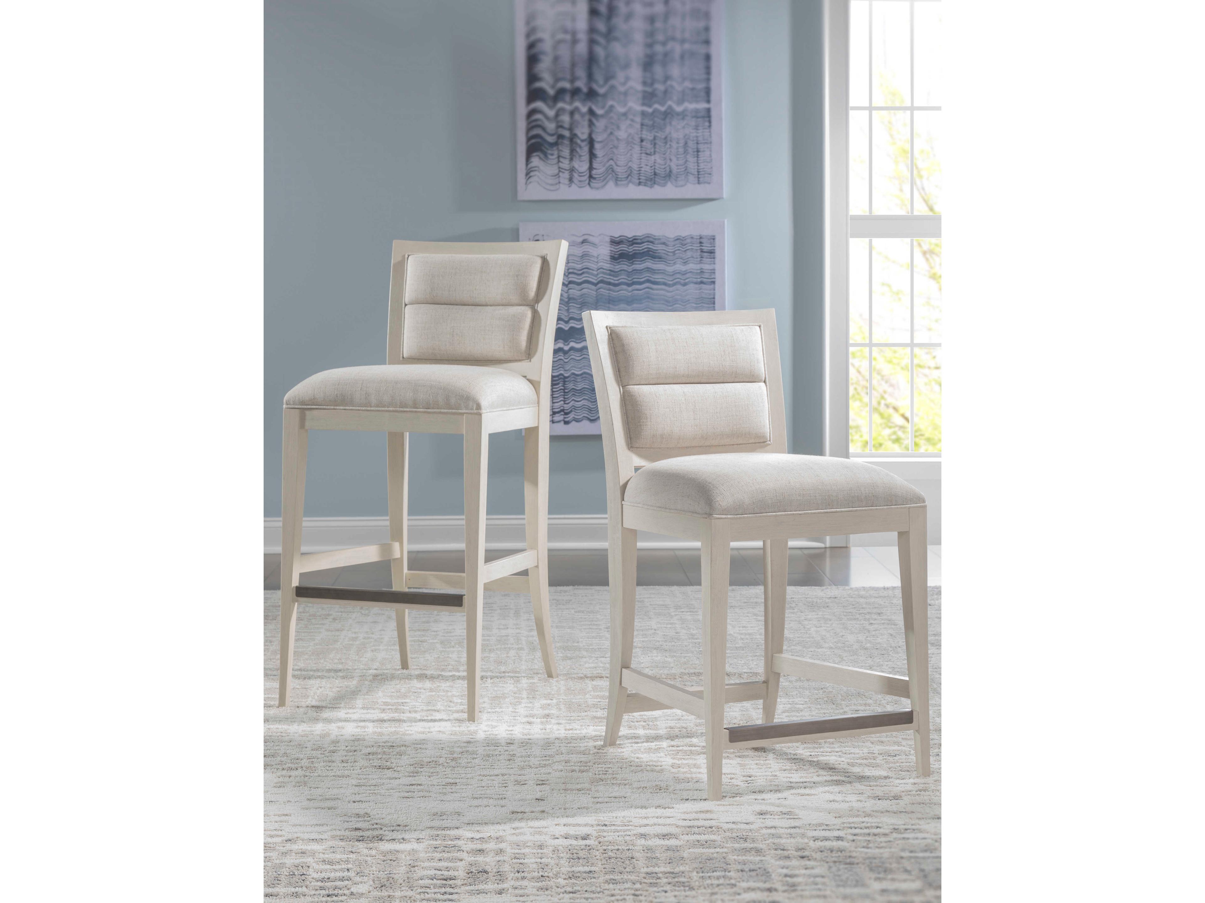 Artistica Signature Designs Stella Upholstered Hardwood Cerused Dark Chocolate Brown Counter Stool