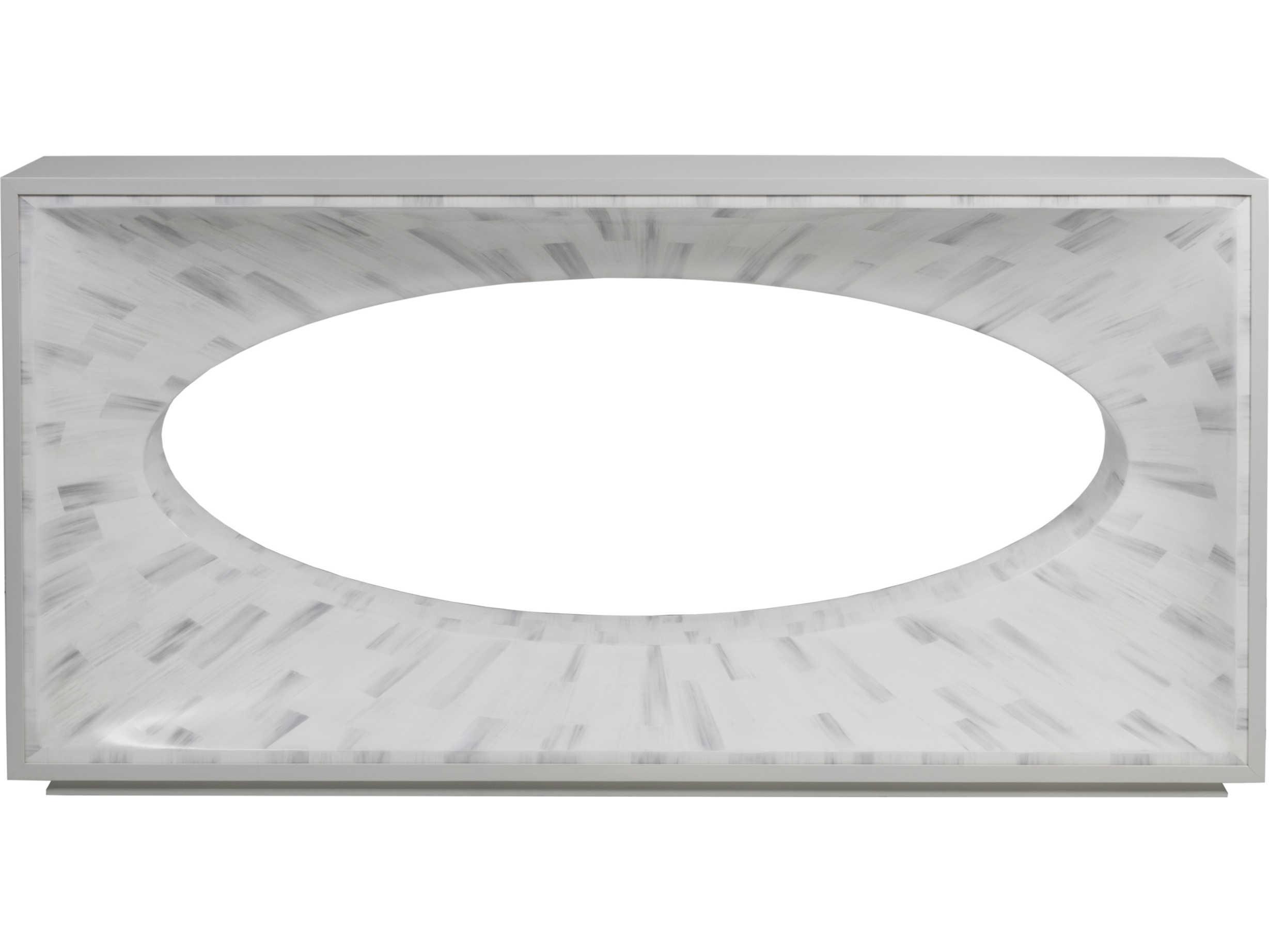 Artistica Signature Designs Elation Rectangular Wood Light Gray White Bone Console Table