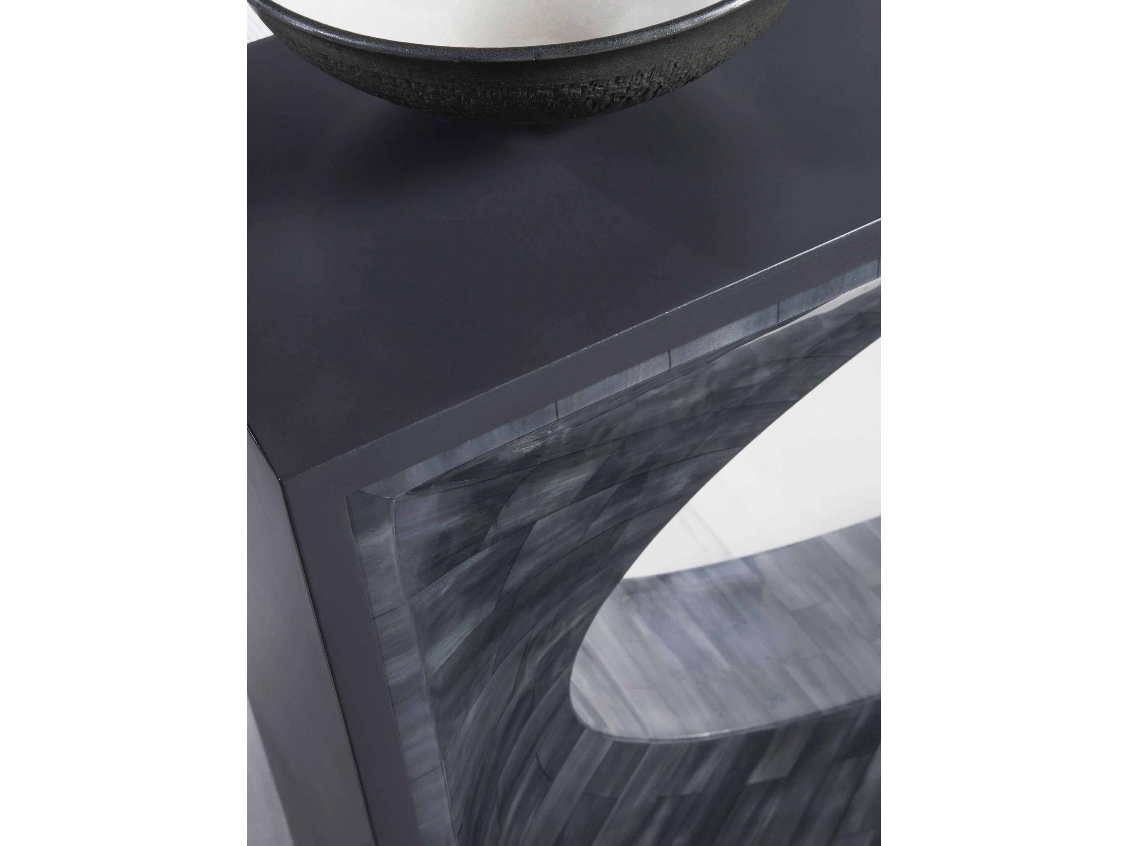 Artistica Signature Designs Elation Rectangular Wood Dark Gray Bone Console Table