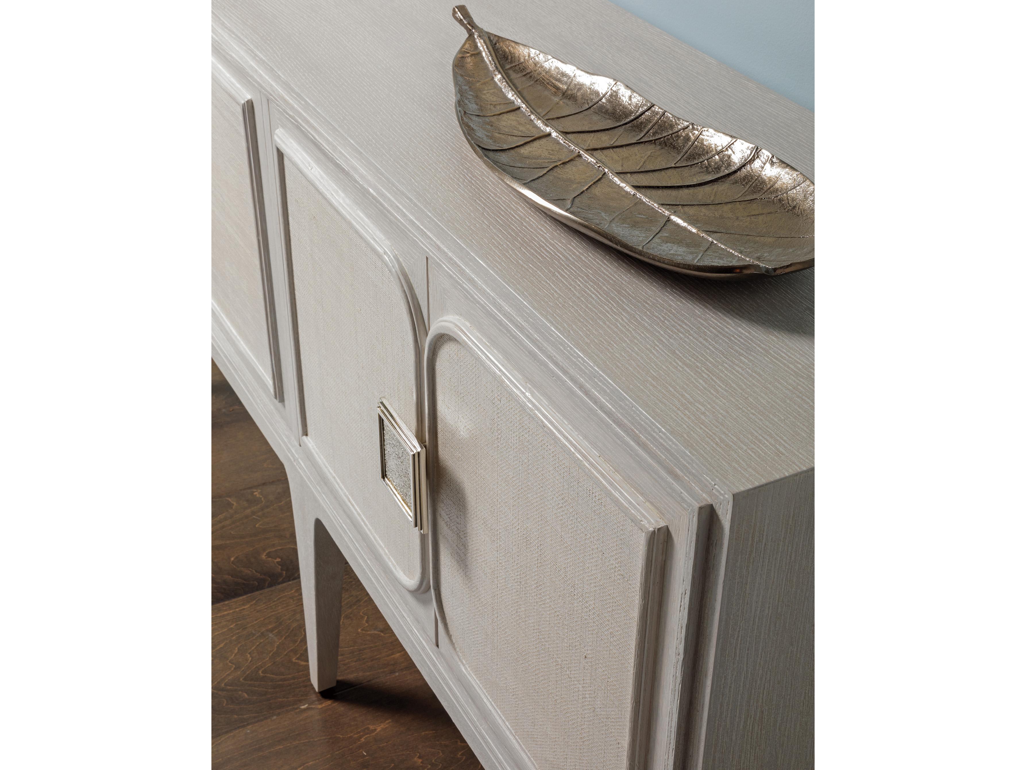 Artistica Signature Designs Elixer 75" Oak Wood Misty White Gray Media Console