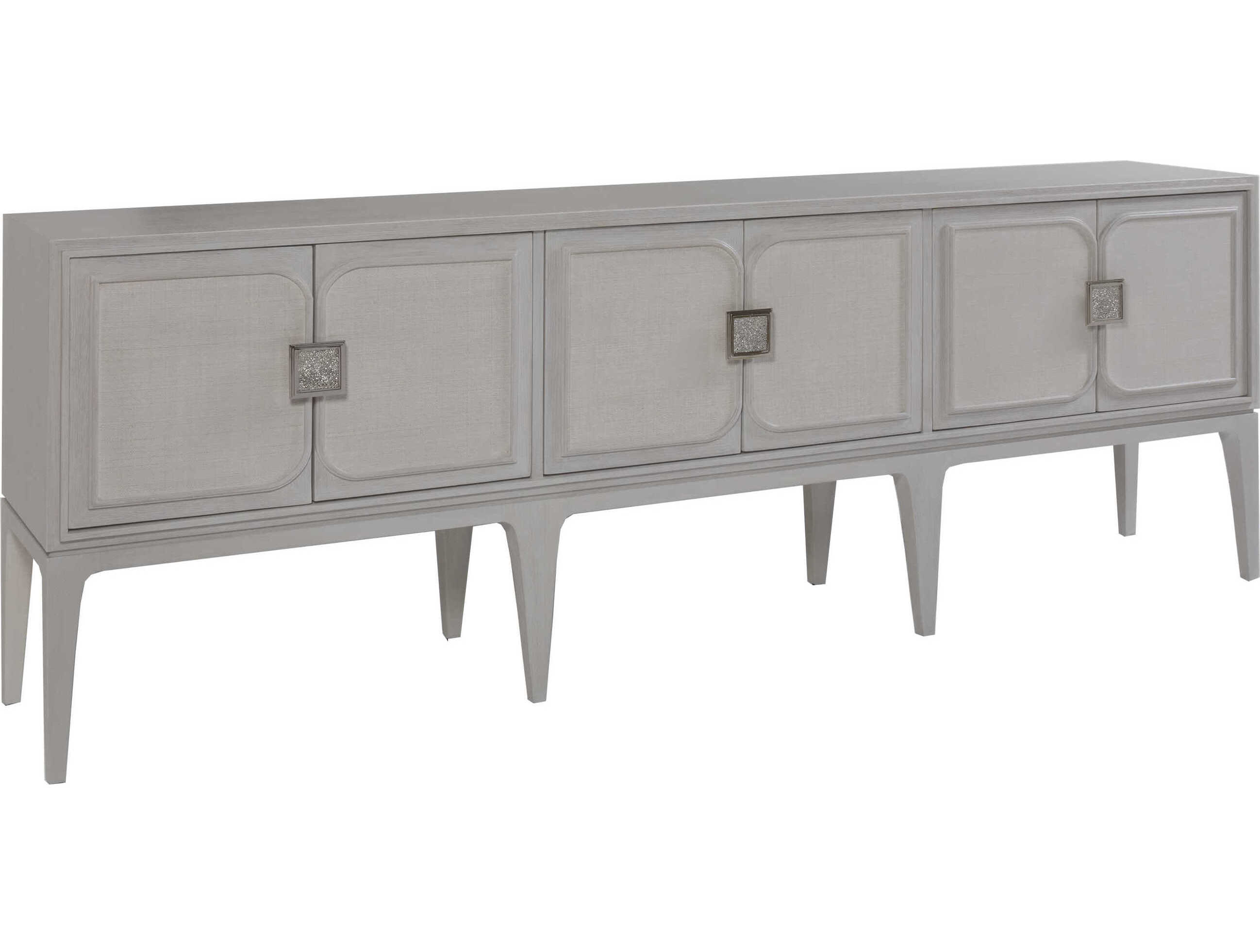 Artistica Signature Designs Elixer Long 91" Oak Wood Misty Gray White Media Console