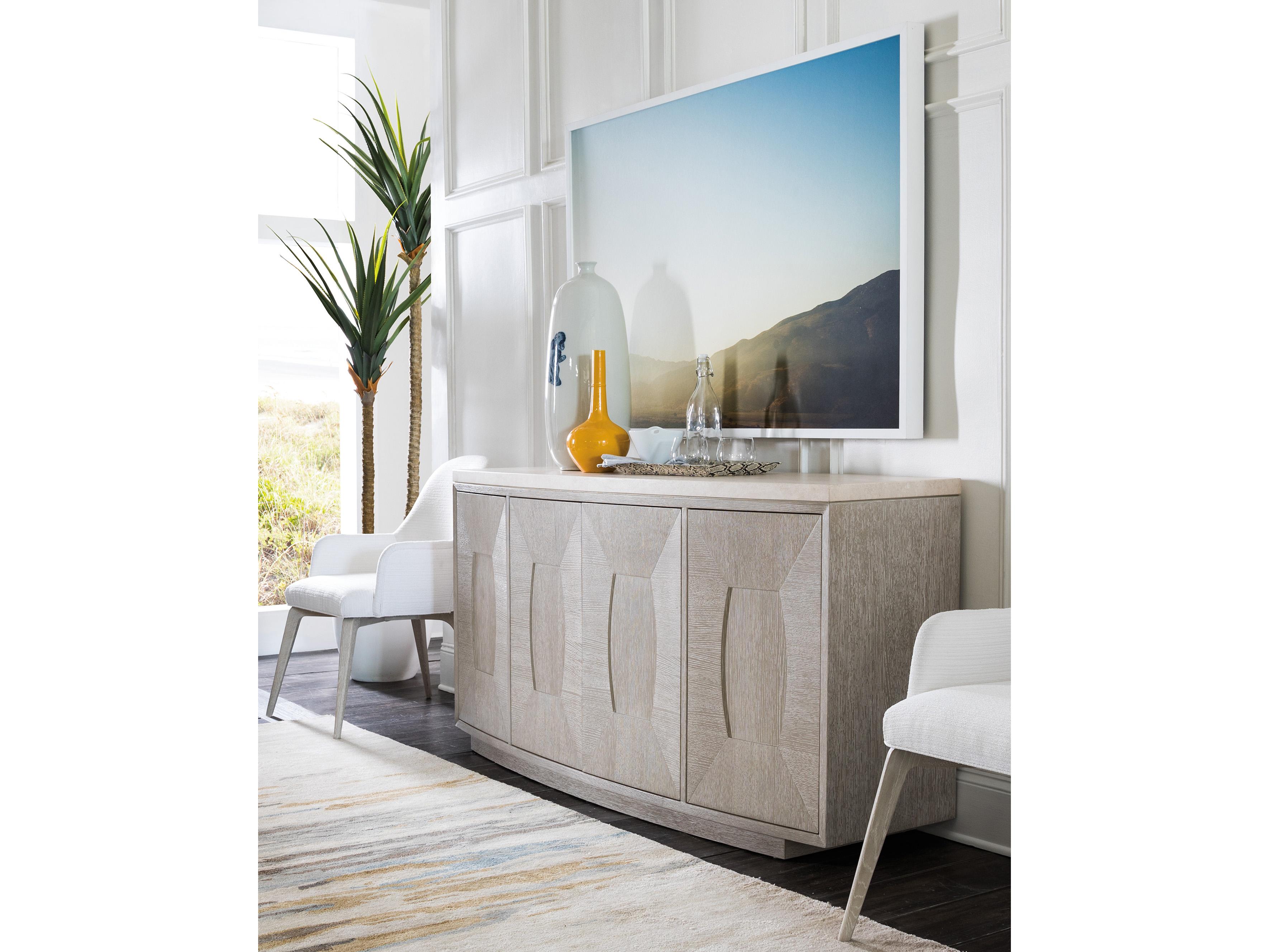 Artistica Mar Monte 69" Oak Wood Champagne Taupe Sideboard