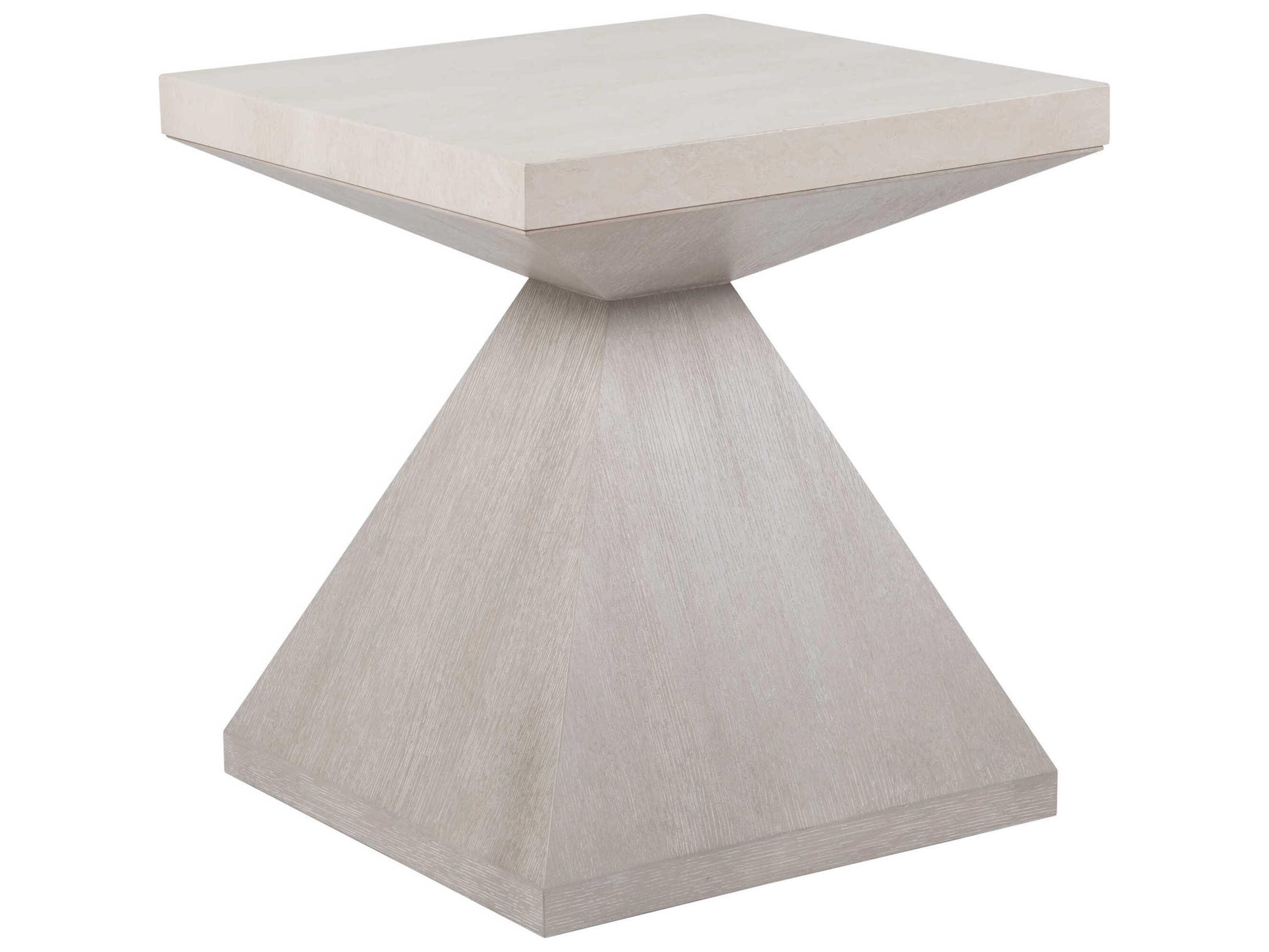 Artistica Mar Monte Square Marble White Oak End Table