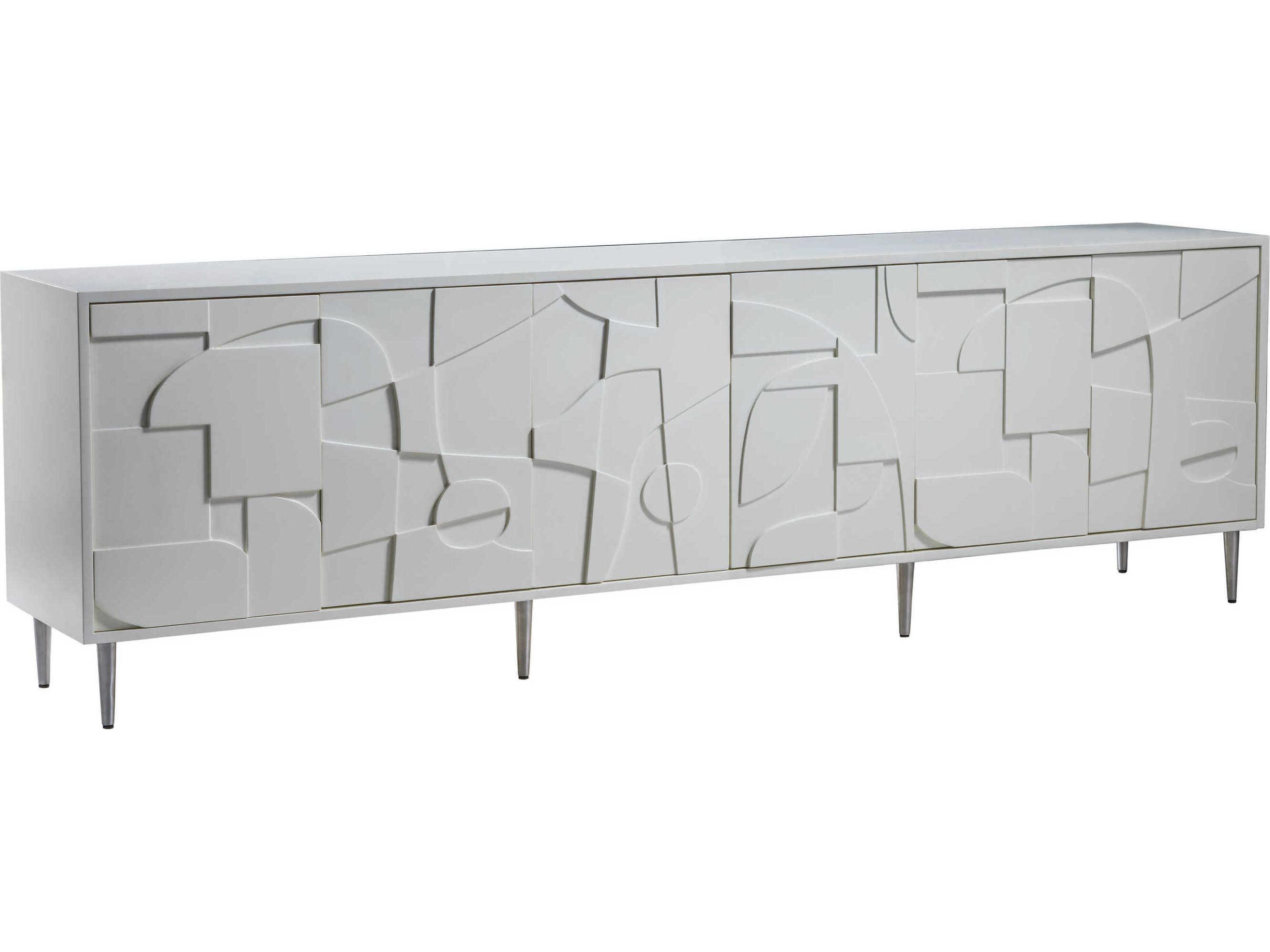 Artistica Signature Designs Bardo Long 100" Matte Soft White Media Console