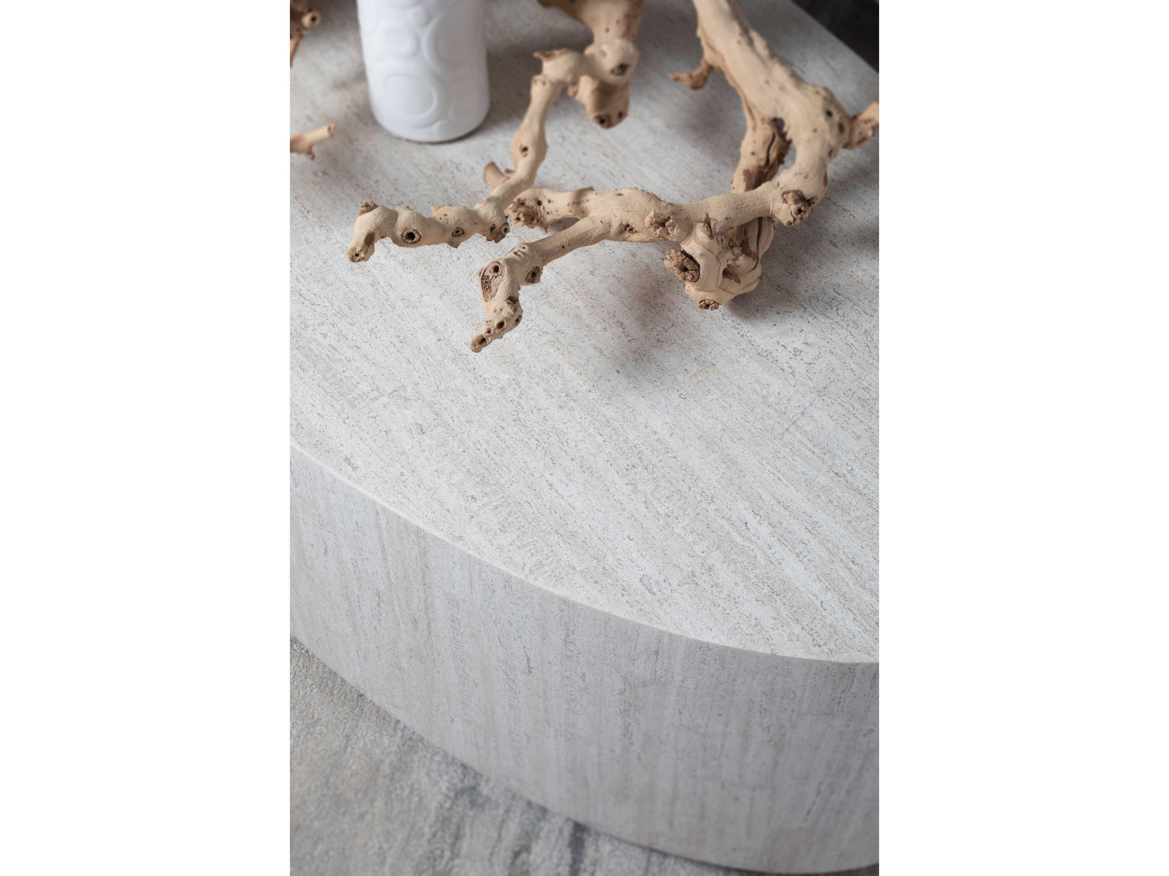 Artistica Cassio Oval Wood Creamy White Coffee Table