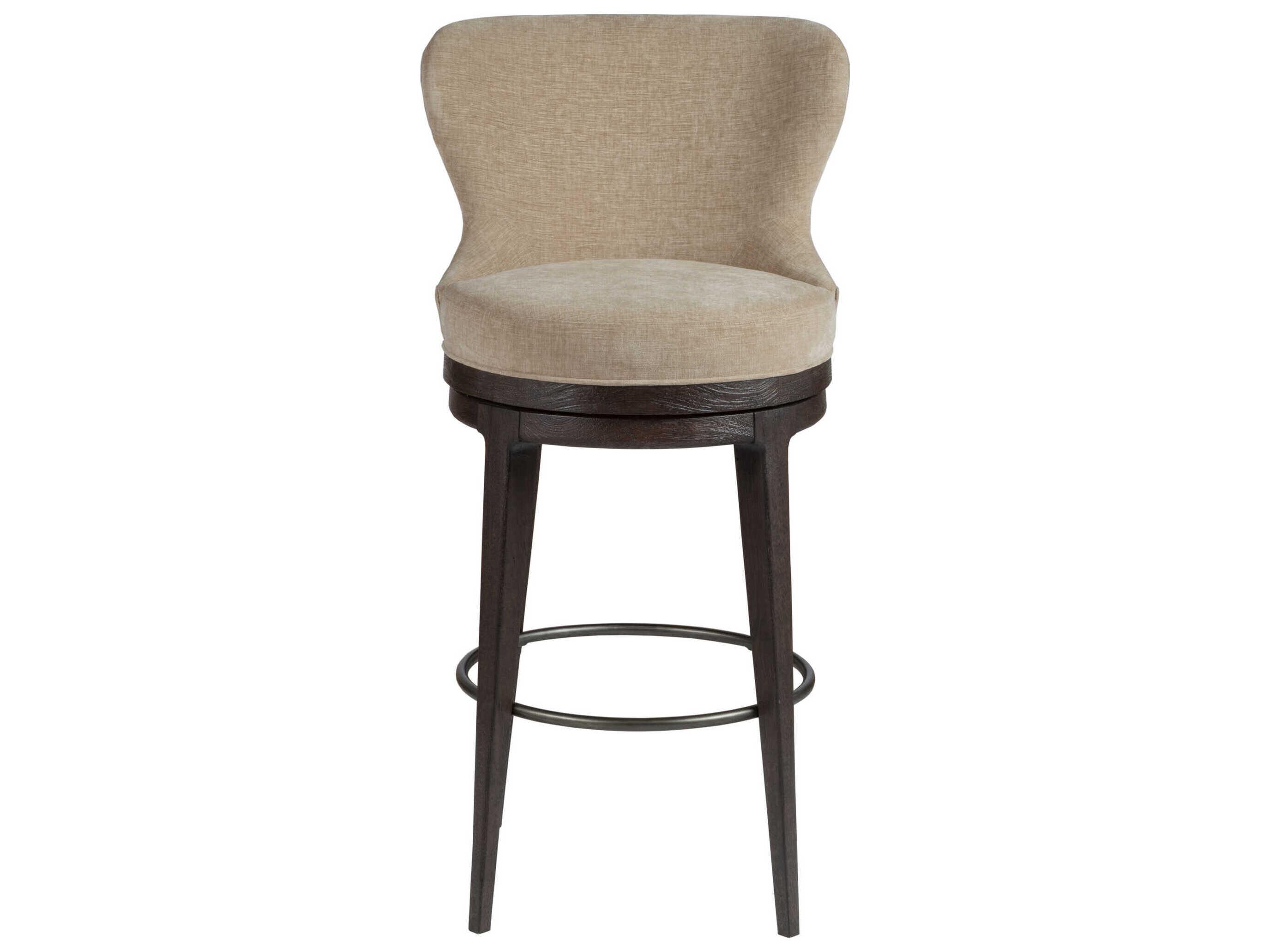 Artistica Willa Mocha Upholstered Swivel Bar Stool