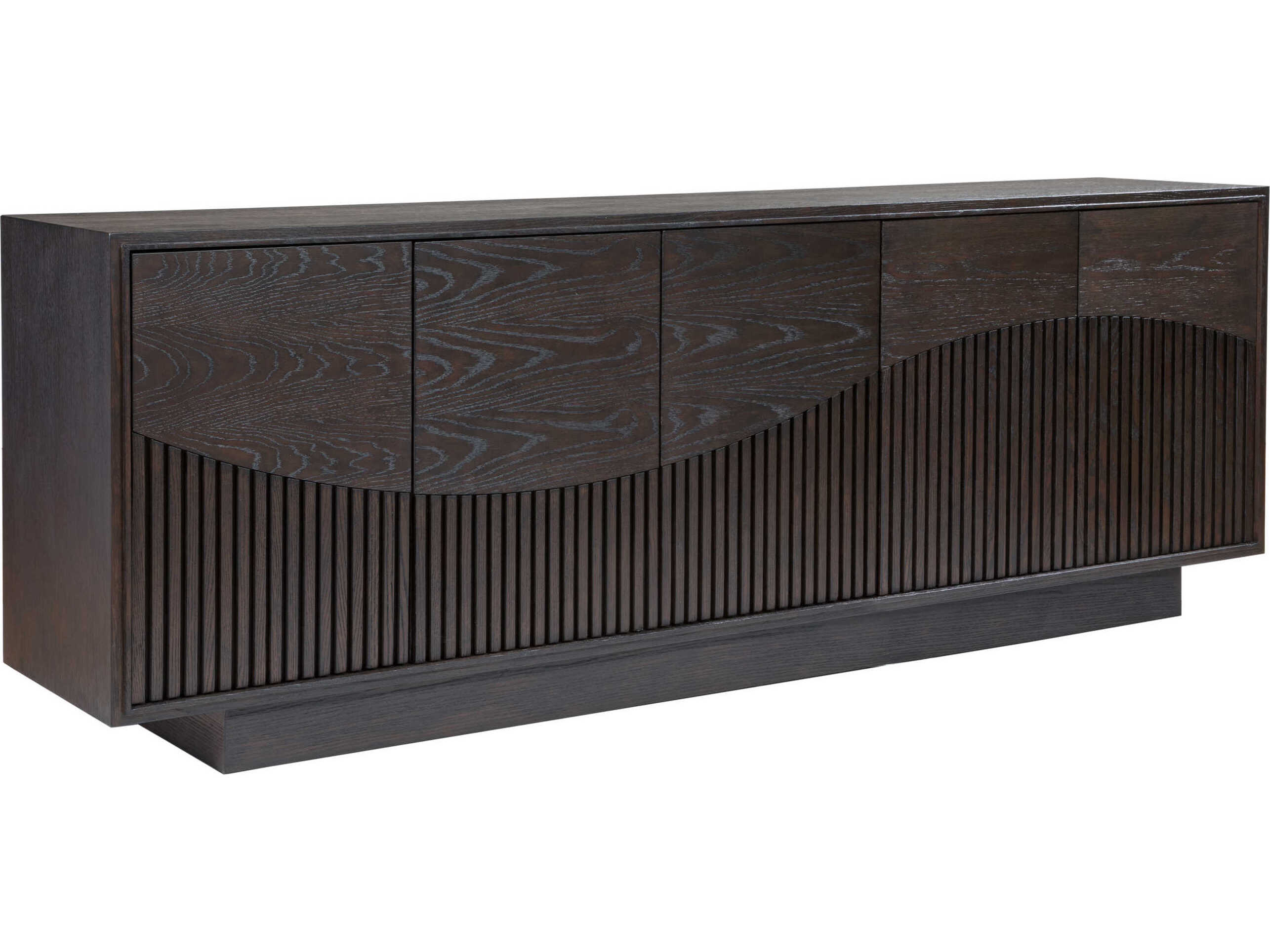 Artistica Signature Designs Nightfall 87" Oak Wood Rich Mocha Brown Media Console