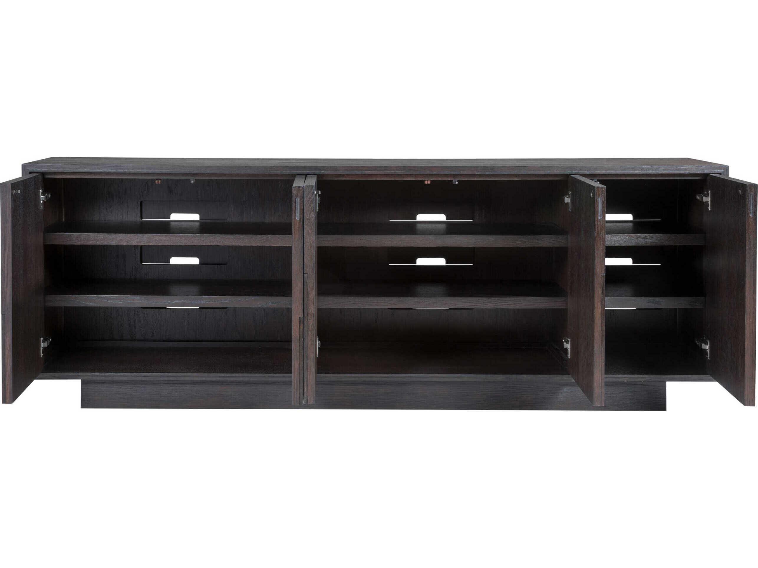 Artistica Signature Designs Nightfall 87" Oak Wood Rich Mocha Brown Media Console