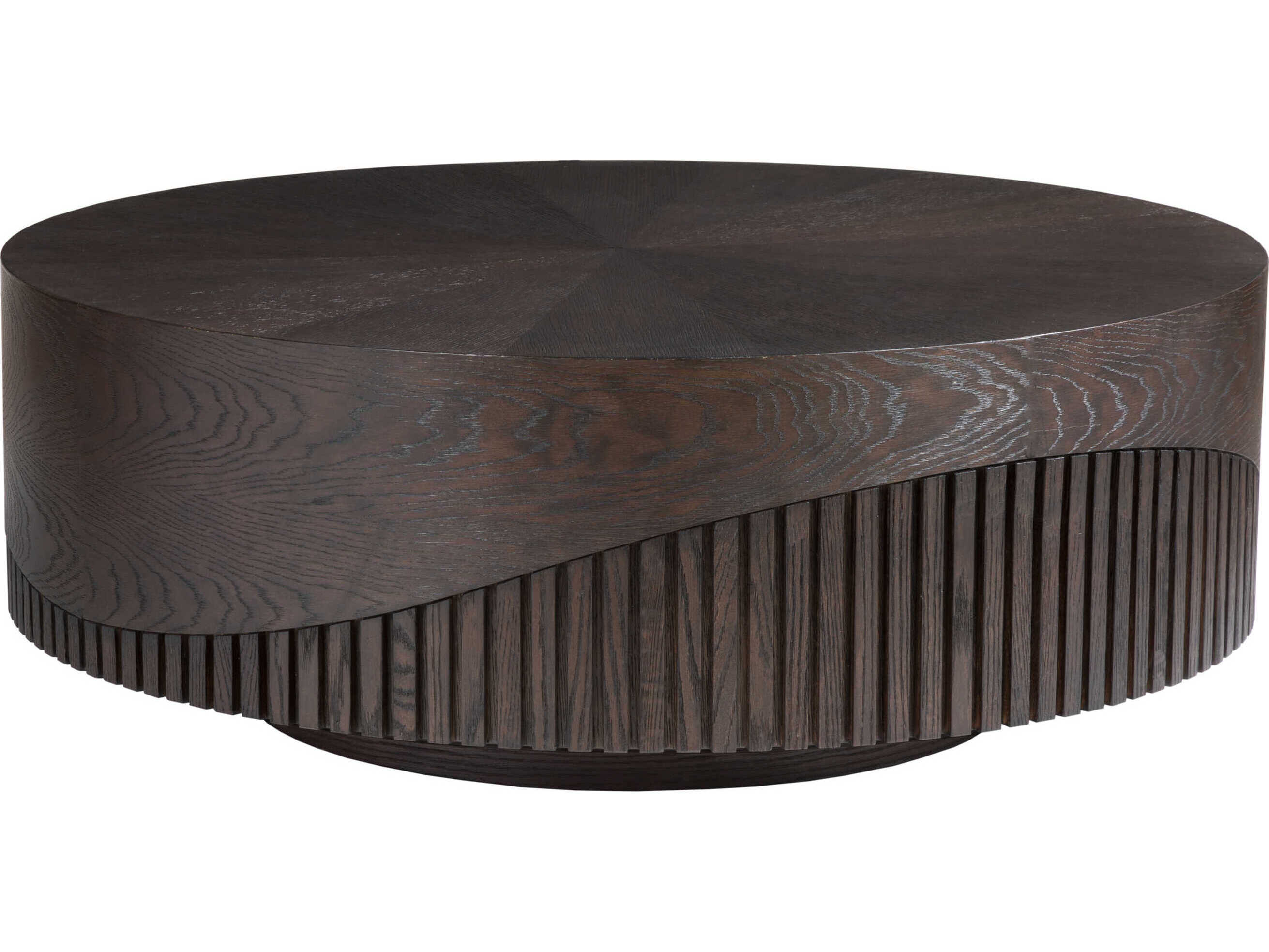 Artistica Signature Designs Nightfall Round Wood Rich Mocha Brown Cocktail Table