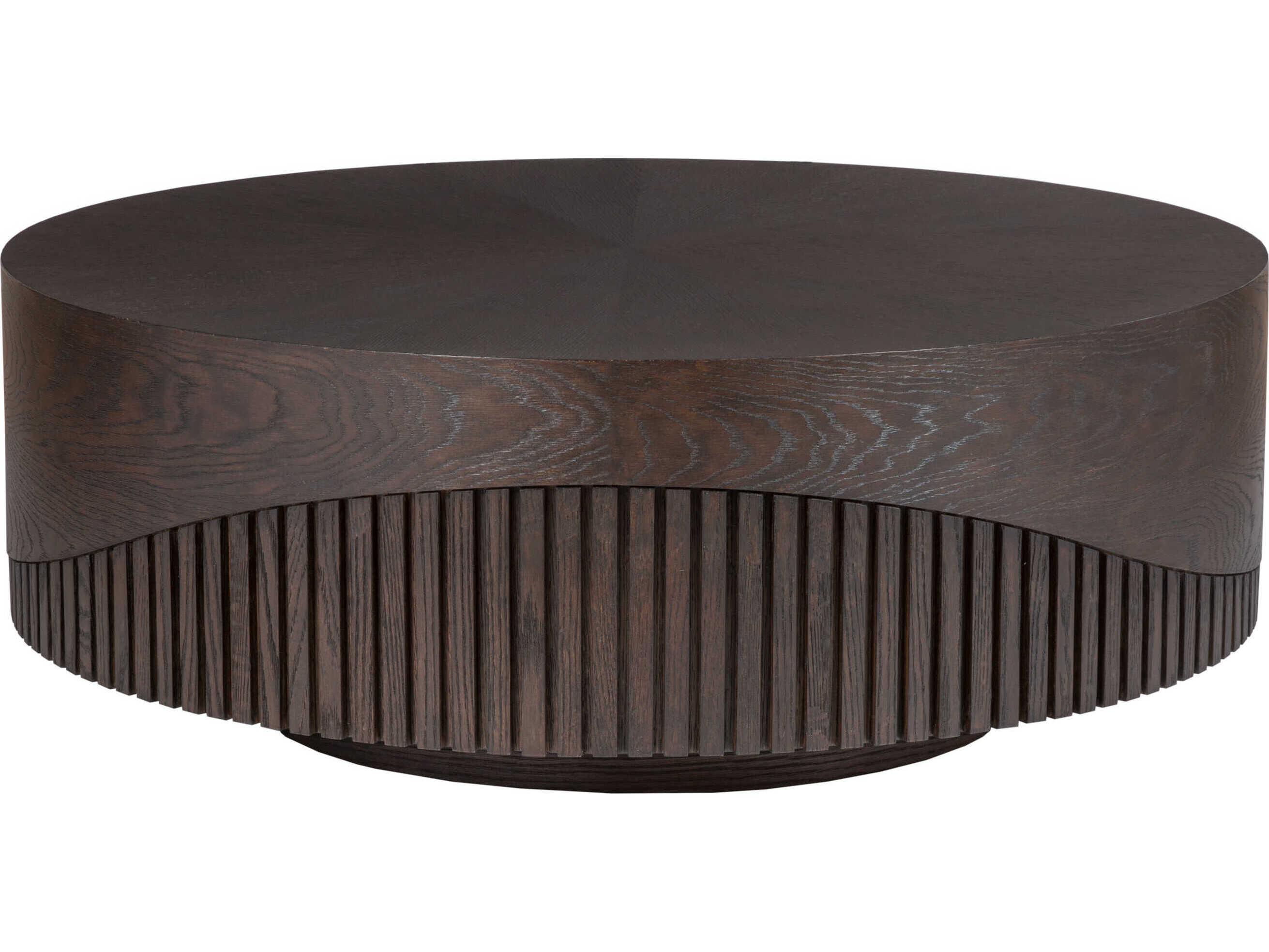 Artistica Signature Designs Nightfall Round Wood Rich Mocha Brown Cocktail Table
