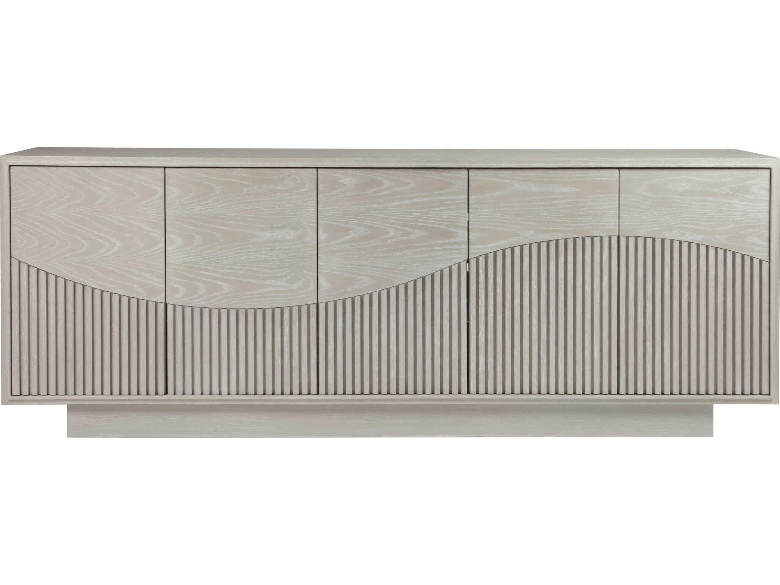 Artistica Signature Designs Daybreak 87" Oak Wood Light Taupe Media Console