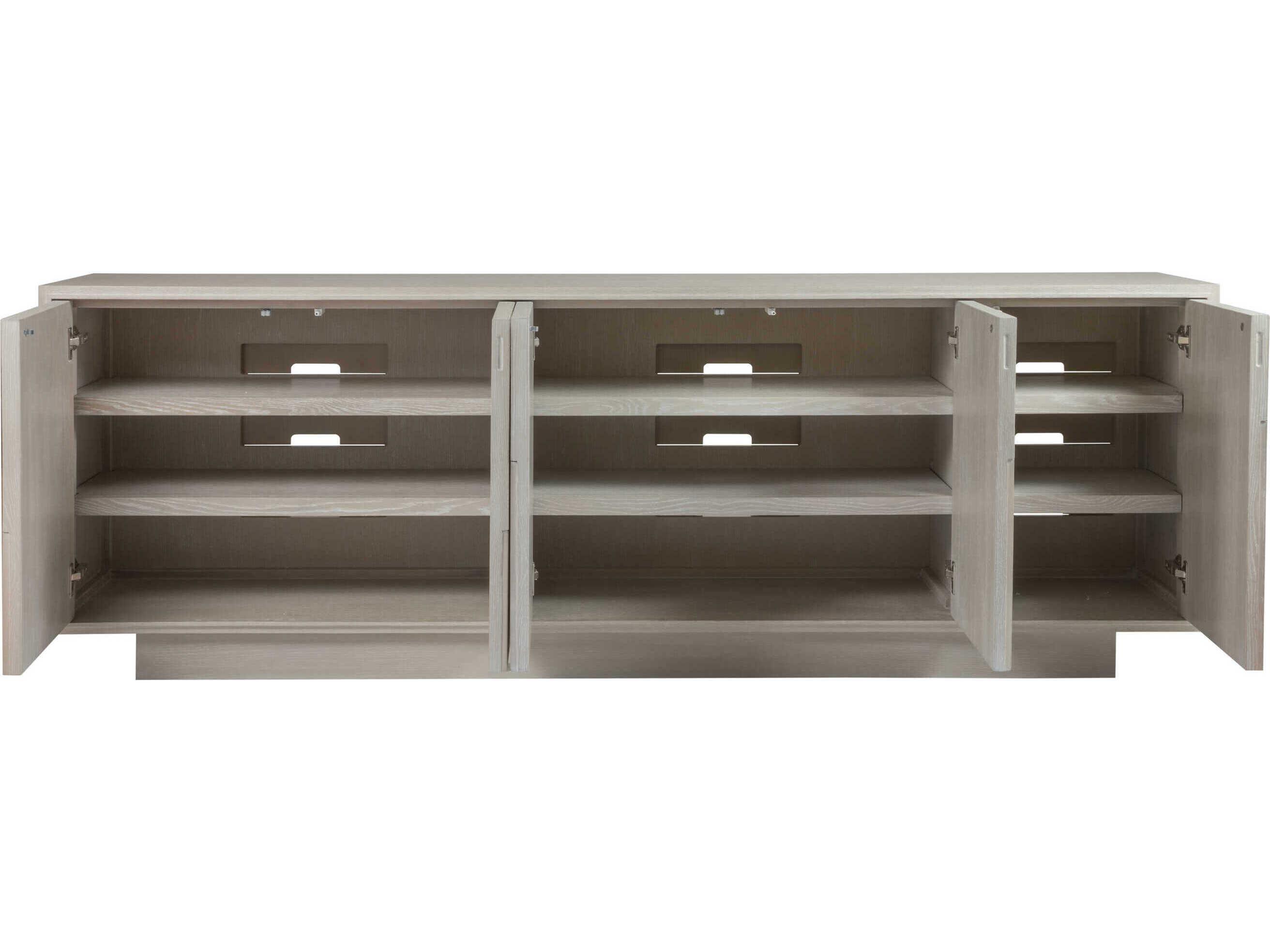 Artistica Signature Designs Daybreak 87" Oak Wood Light Taupe Media Console