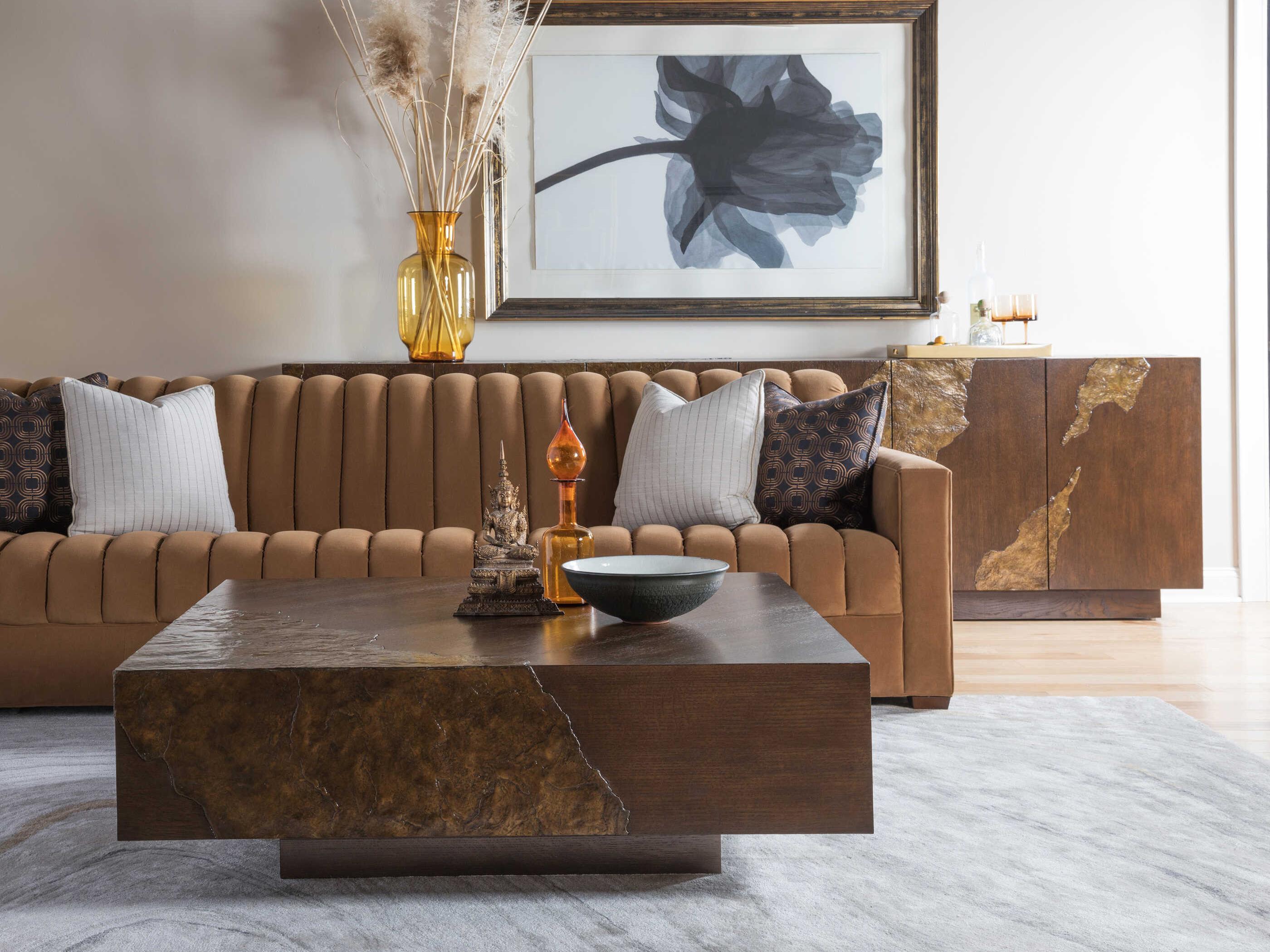 Artistica Signature Designs Contango Square Wood Rich Brown Cocktail Table