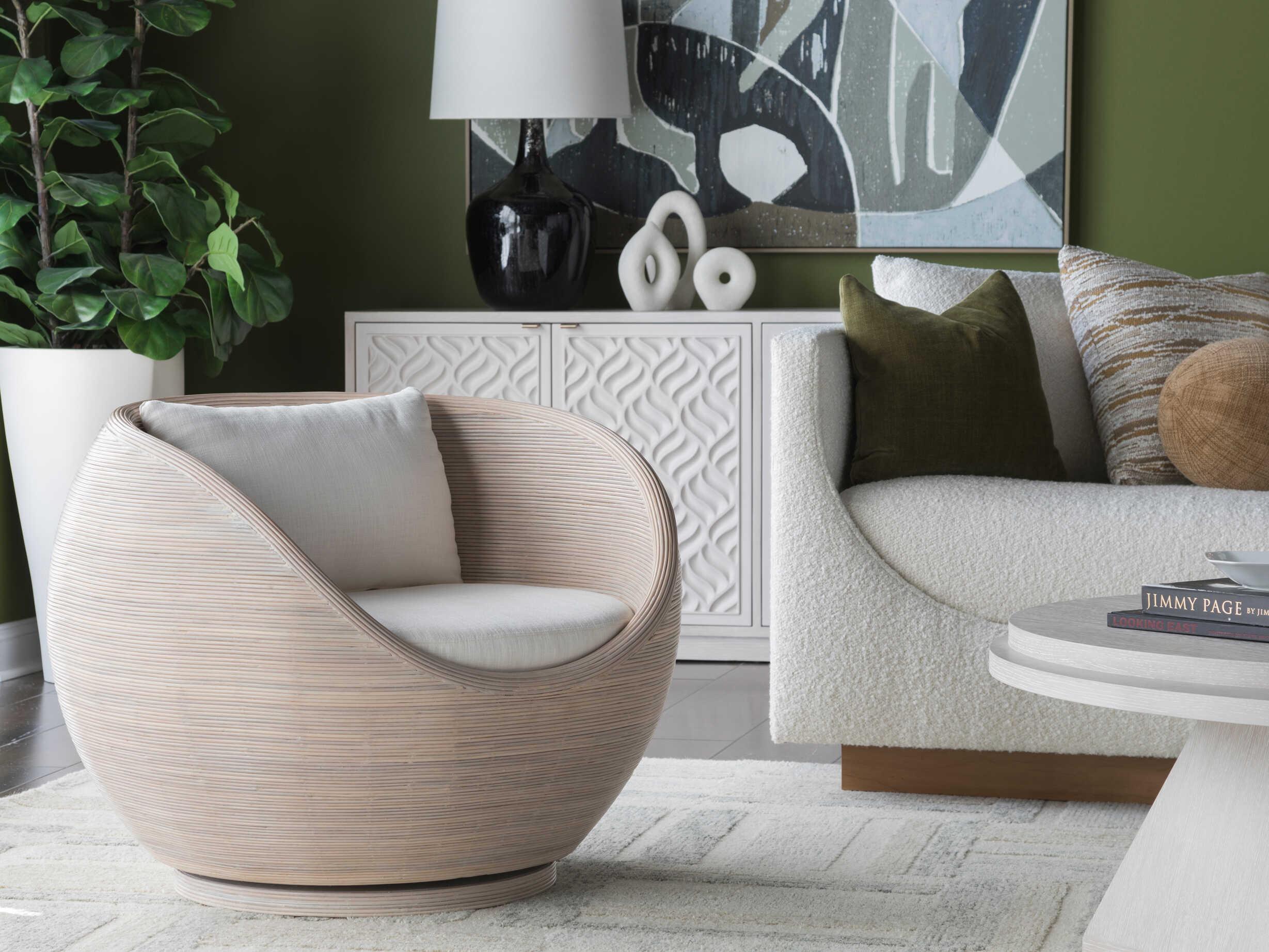 Artistica Solimar Swivel Tan Accent Chair