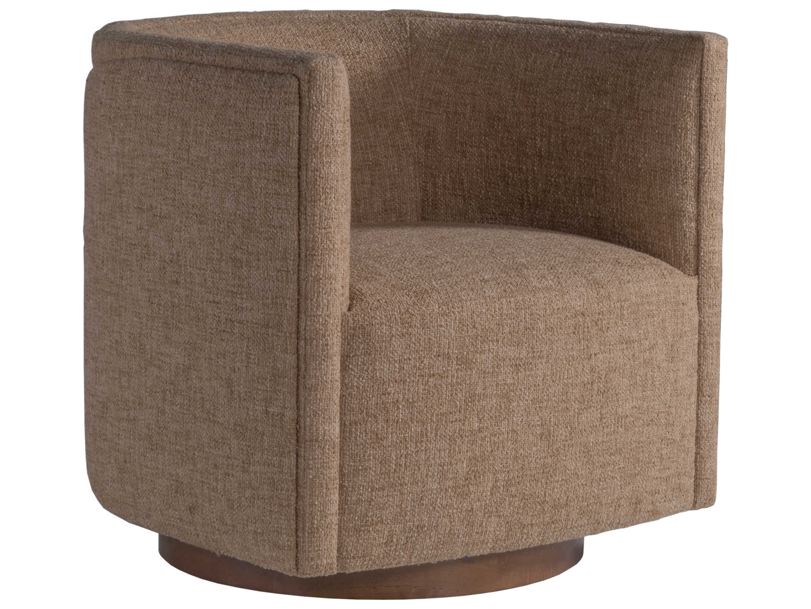 Artistica Upholstery Ingrid Swivel Brown Fabric Accent Chair
