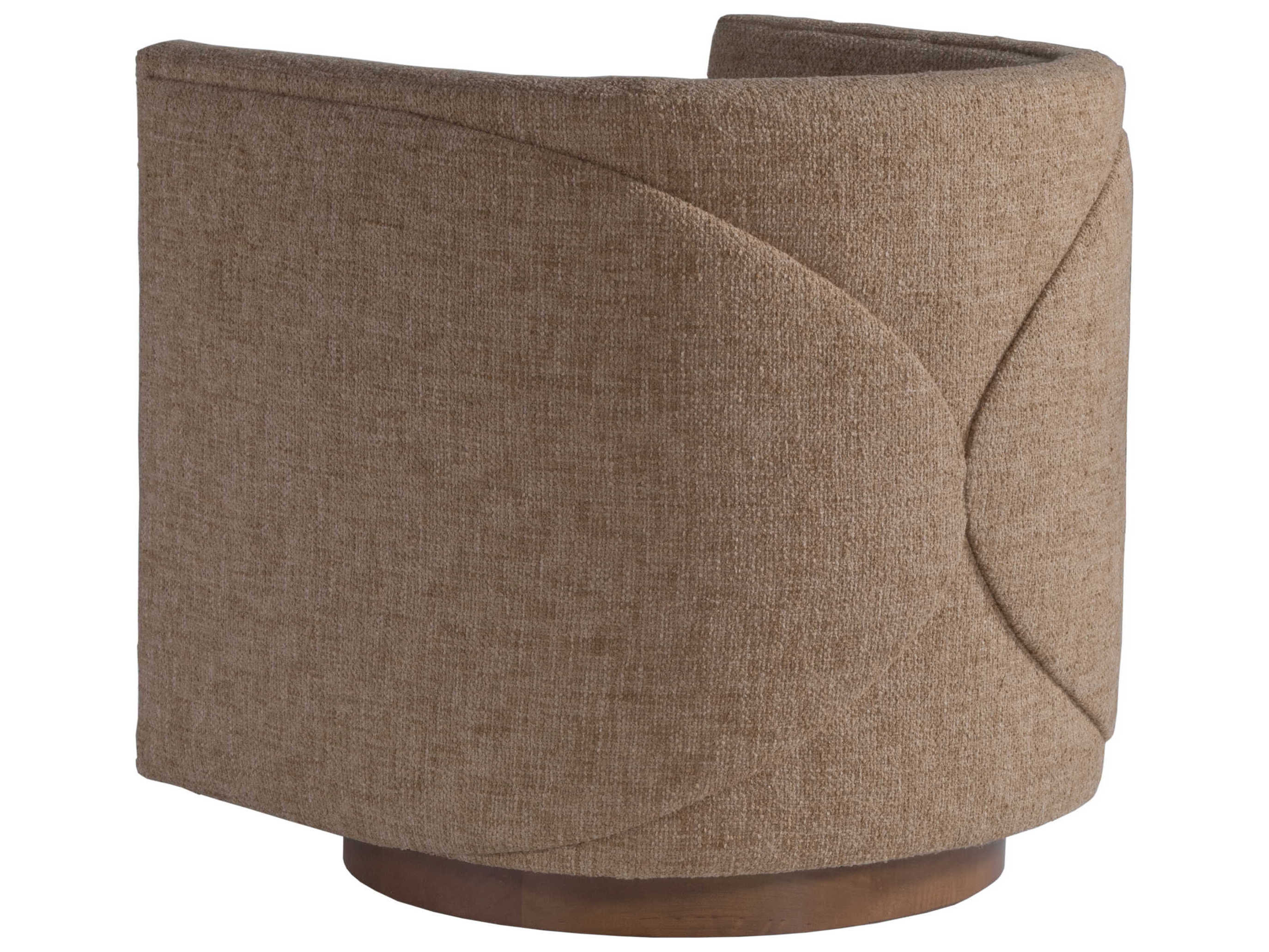 Artistica Upholstery Ingrid Swivel Brown Fabric Accent Chair