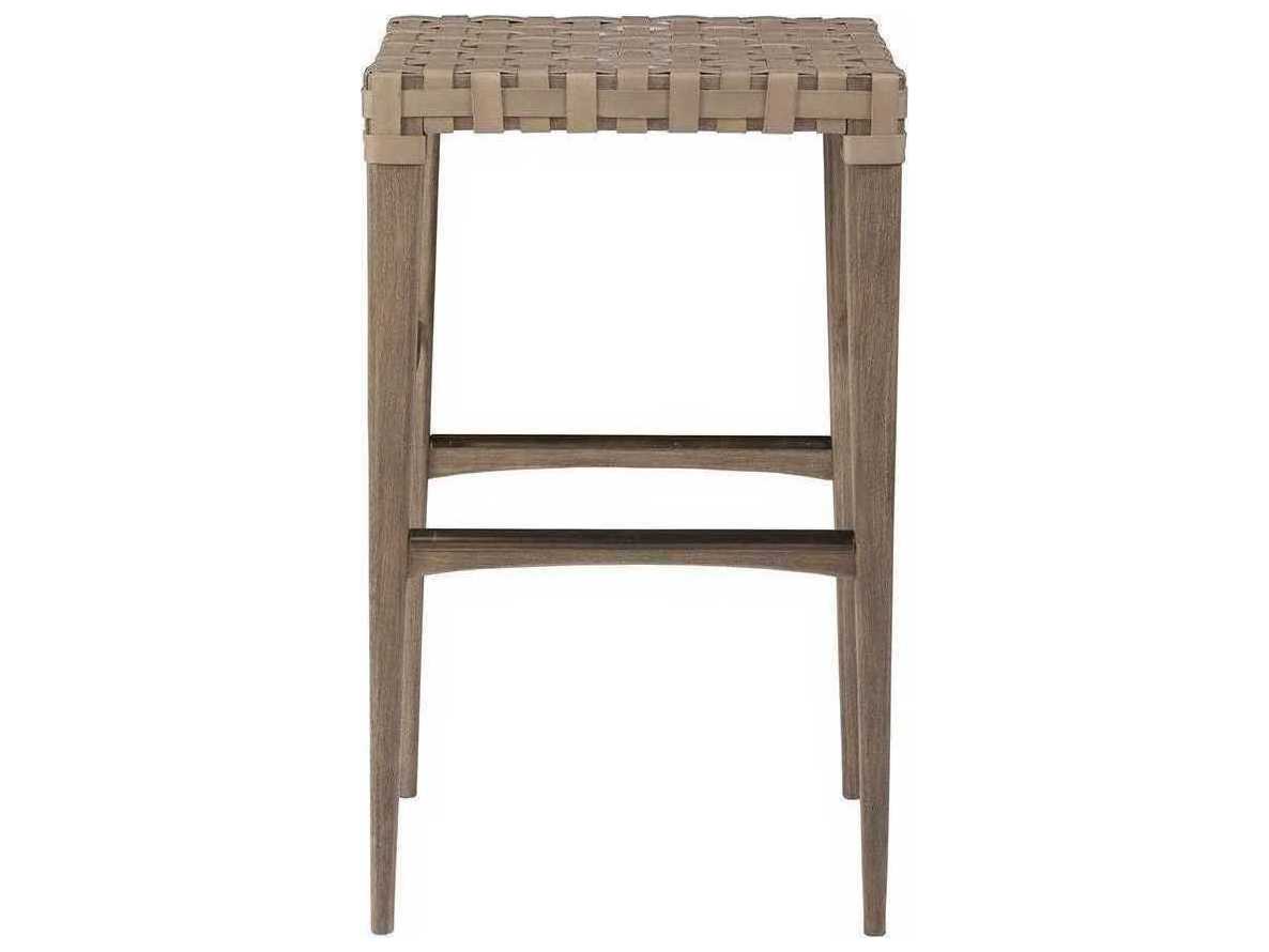 Artistica Milo Mahogany Wood Warm Gray Grigio Bar Stool