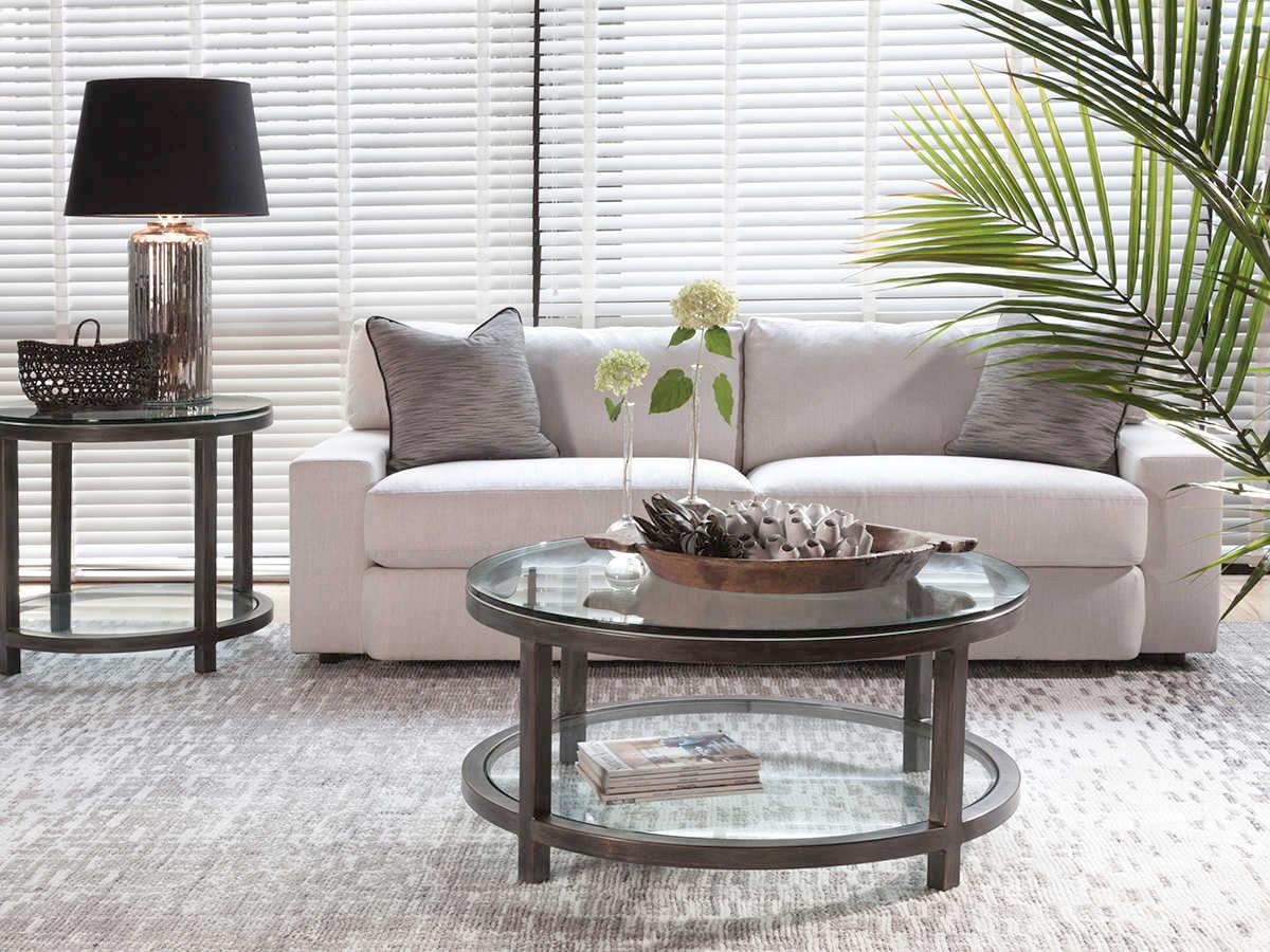 Artistica Metal Designs Per Se Round Glass Cocktail Table