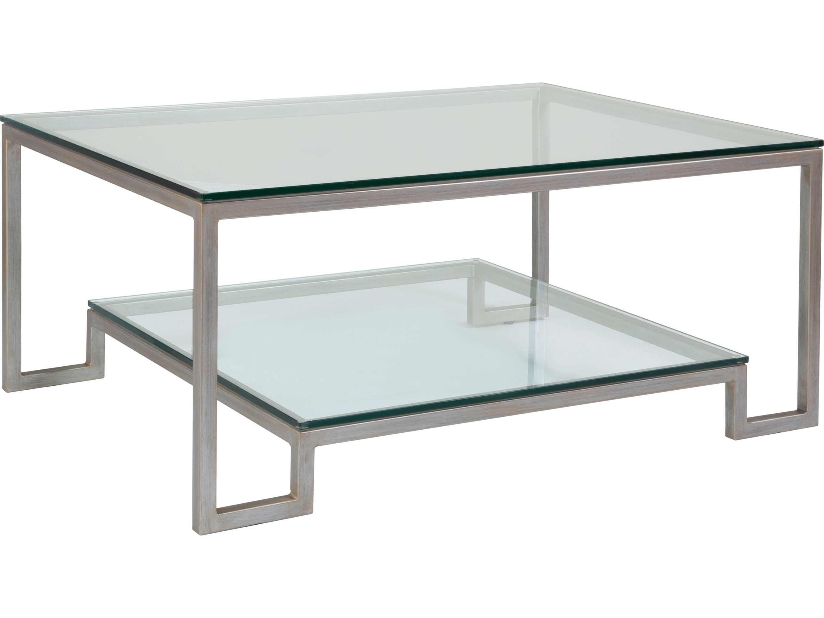 Artistica Metal Designs Bonaire Rectangular Glass Argento Cocktail Table