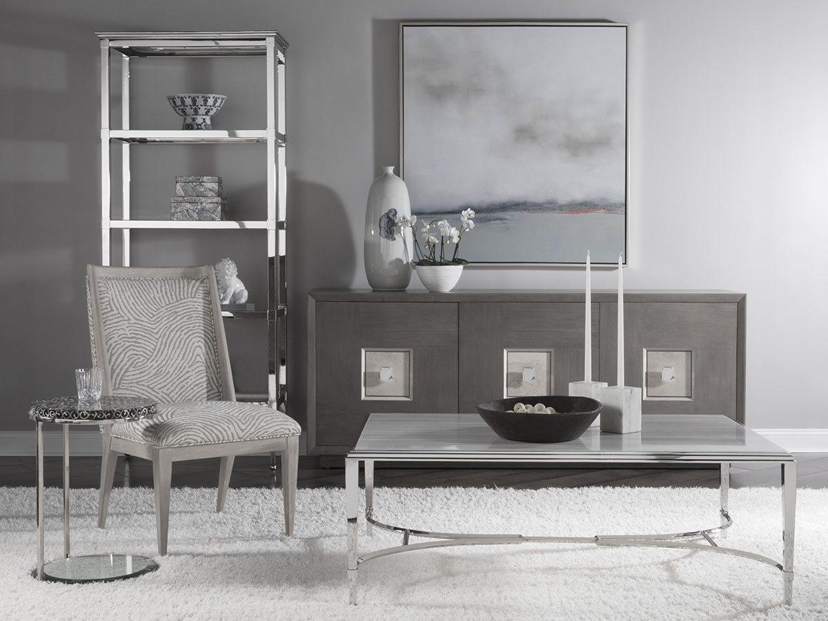 Artistica Mercury 87" Oak Wood Cool Gray Sideboard