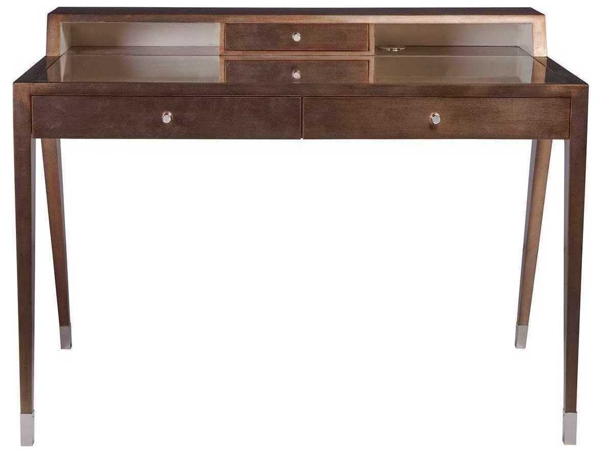 Artistica Credo Warm Silver Leaf Brown Beech Wood Secretary Desk