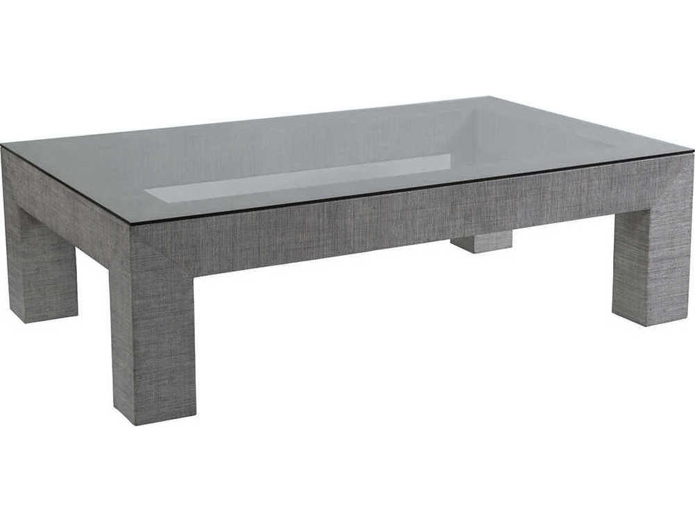 Artistica Precept Rectangular Glass Light Gray Cocktail Table