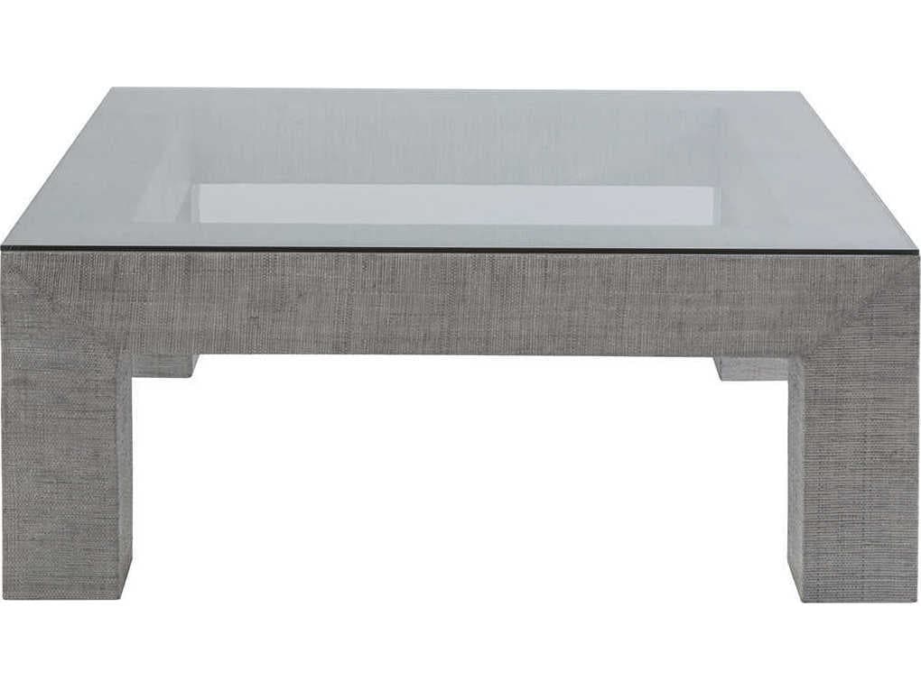 Artistica Precept Square Glass Light Gray Cocktail Table