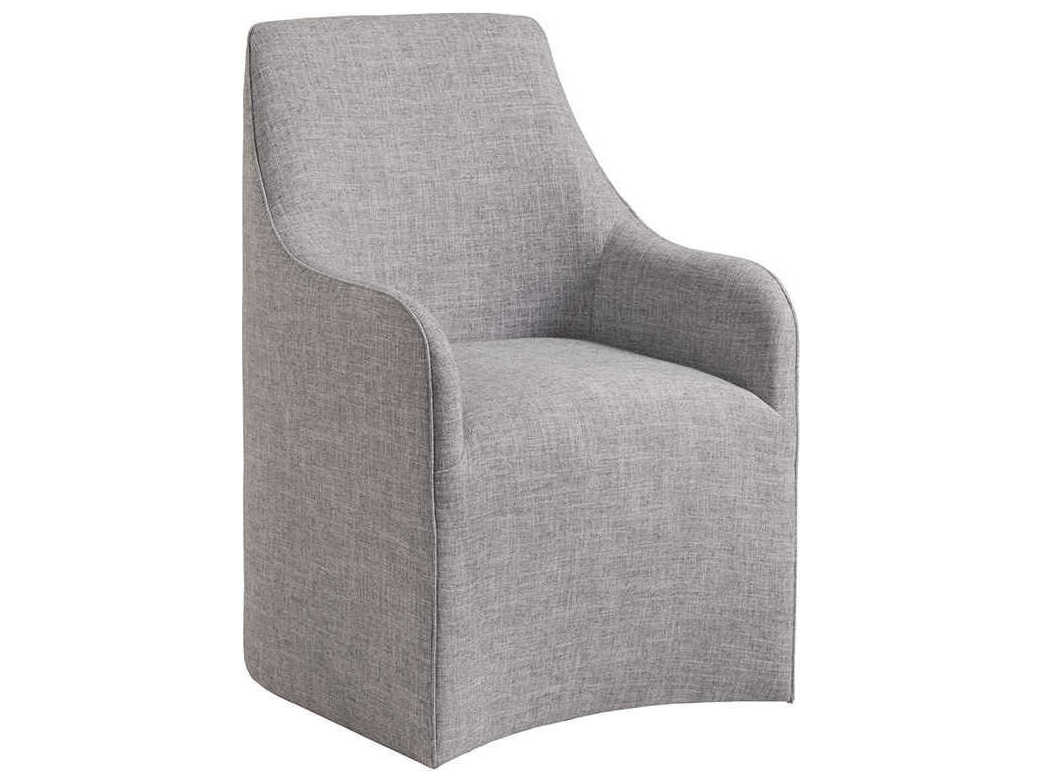 Artistica Riley Gray Upholstered Arm Dining Chair