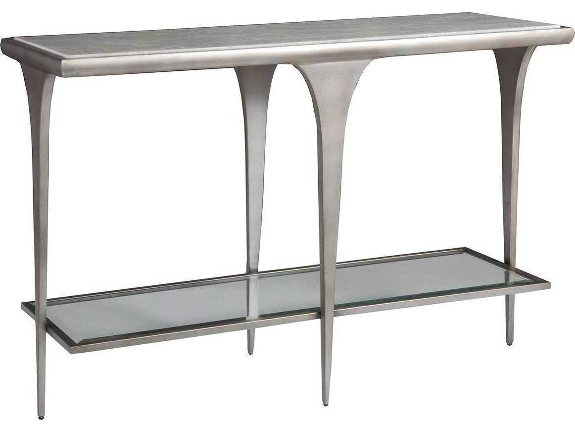 Artistica Zephyr Rectangular Stone White Console Table