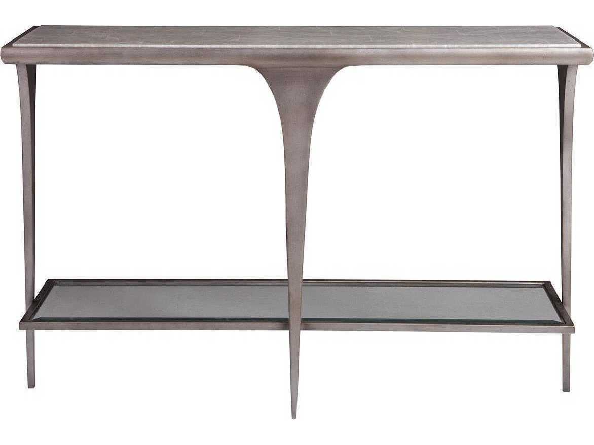 Artistica Zephyr Rectangular Stone White Console Table
