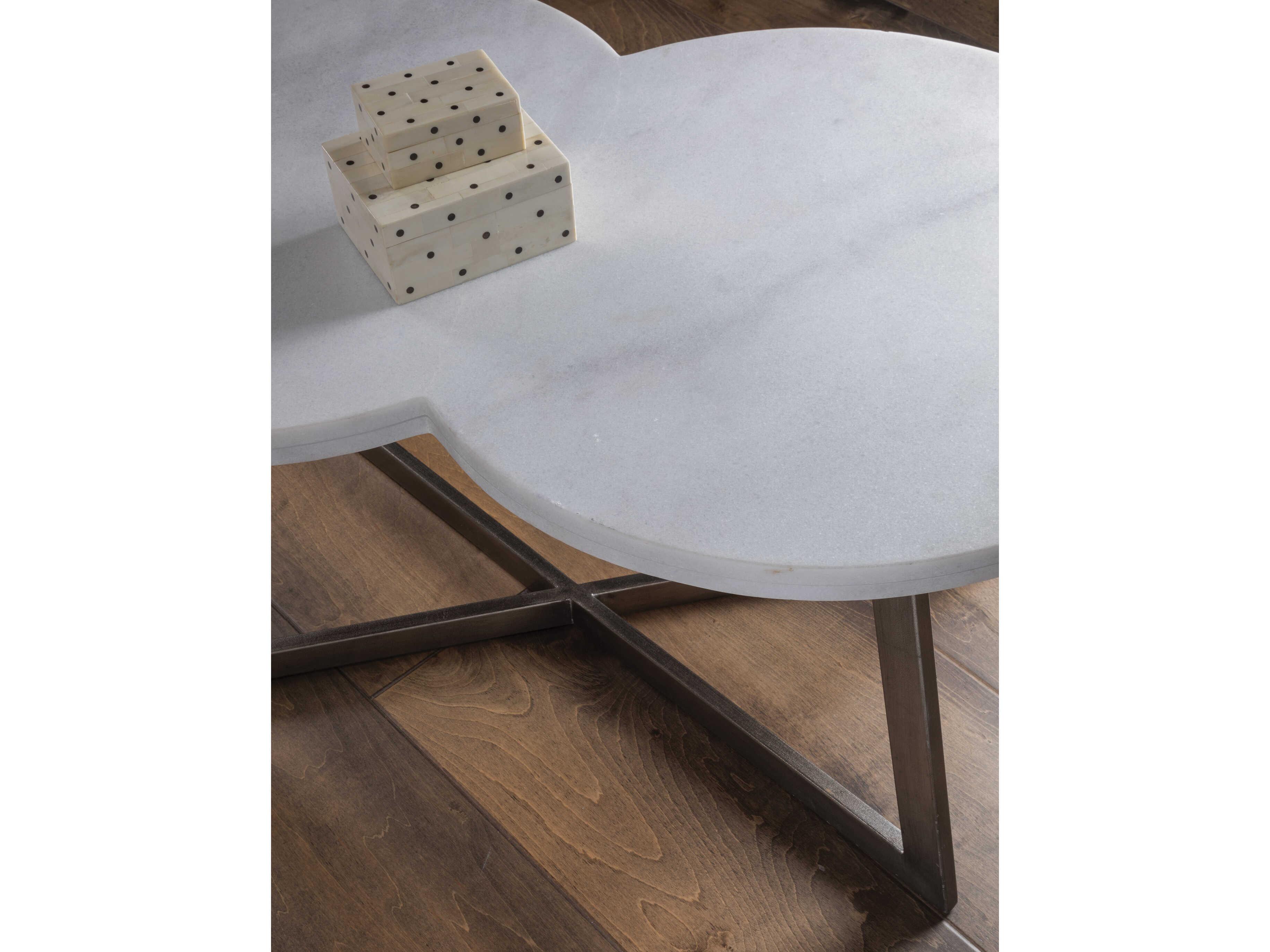 Artistica Aristo Marble Silver Leaf Coffee Table
