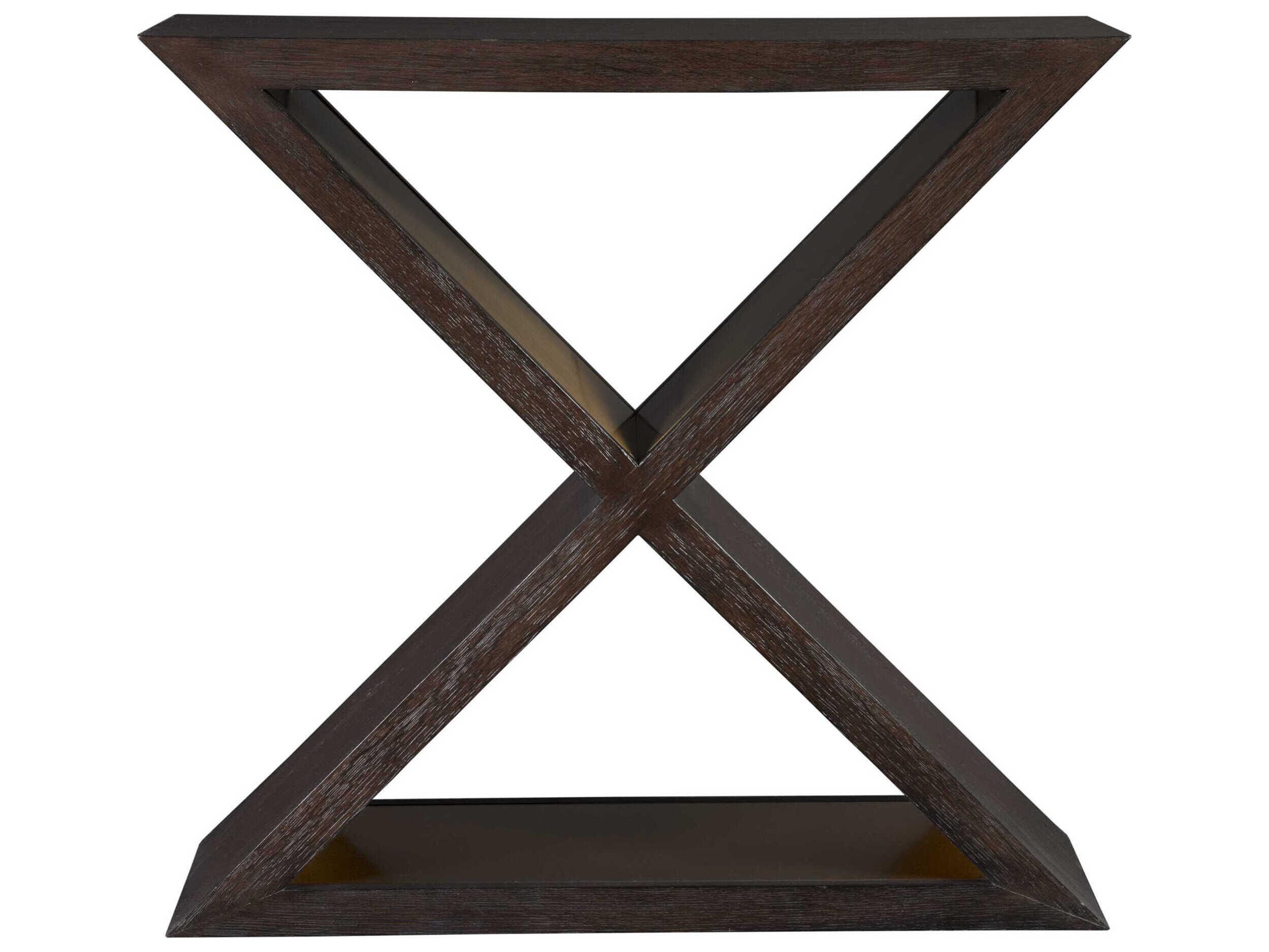 Artistica Verbatim Rectangular Wood Dark Brown Console Table