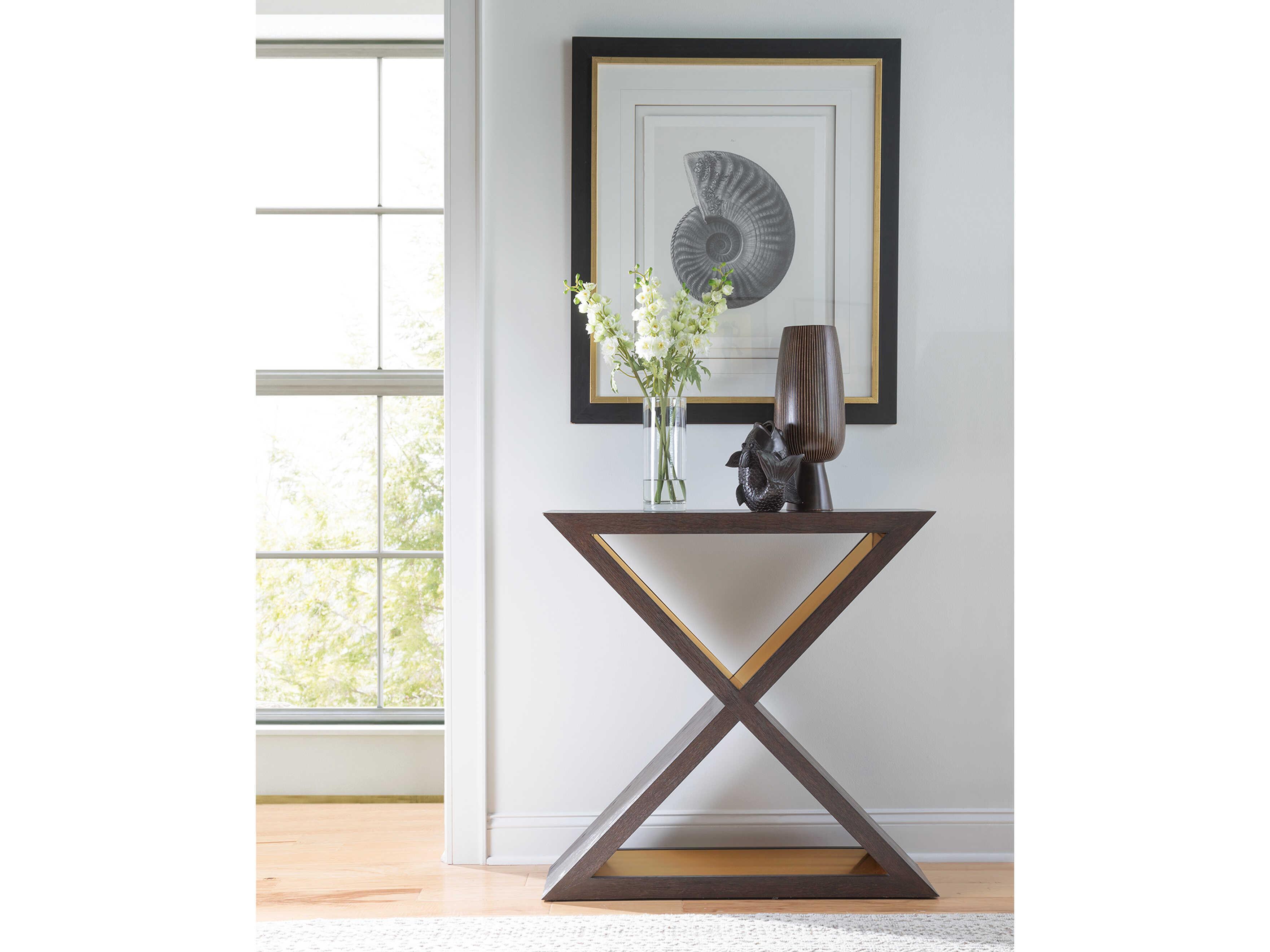 Artistica Verbatim Rectangular Wood Dark Brown Console Table