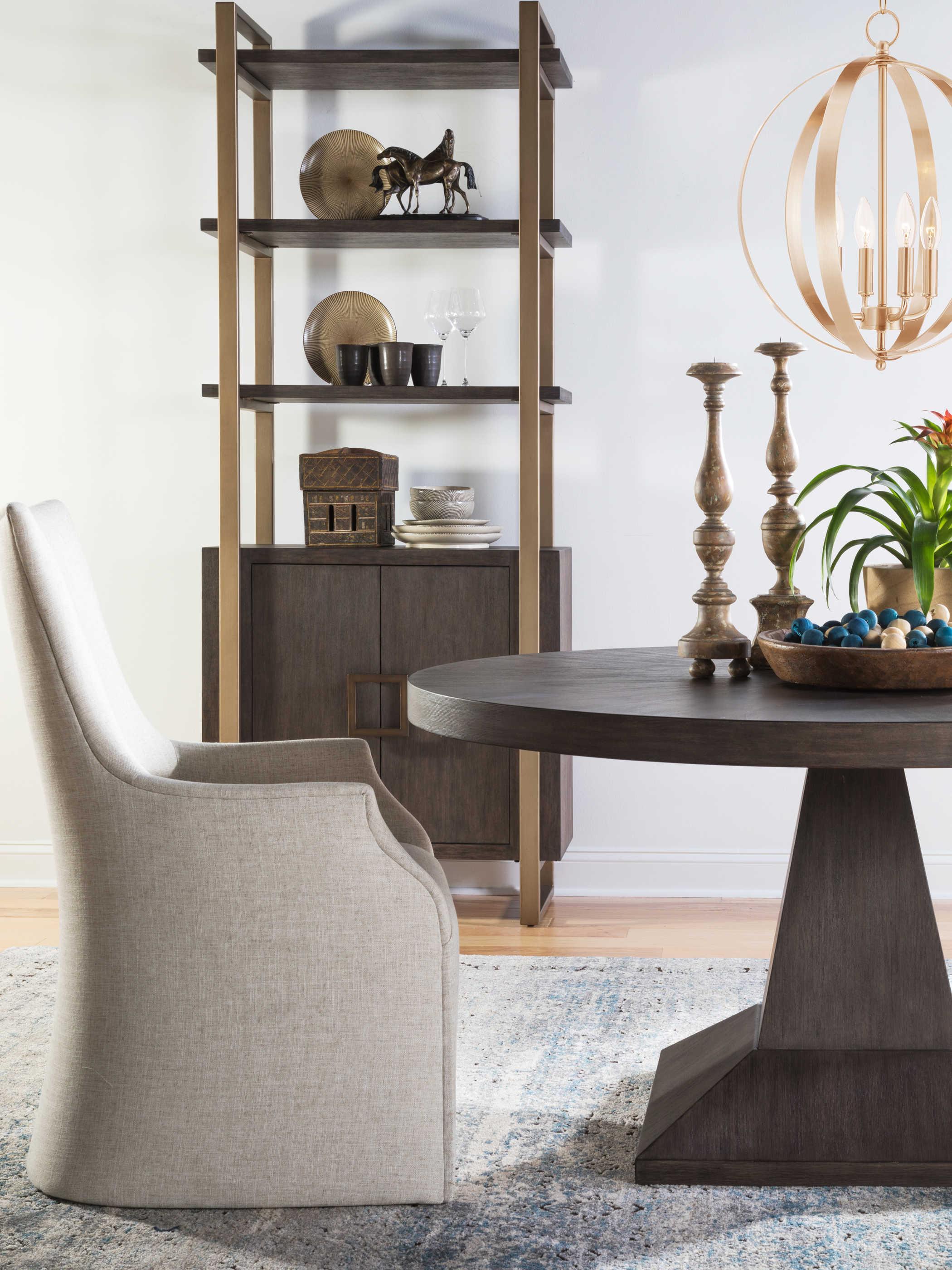 Artistica Cohesion Program Chronicle Round Wood Grigio Dining Table