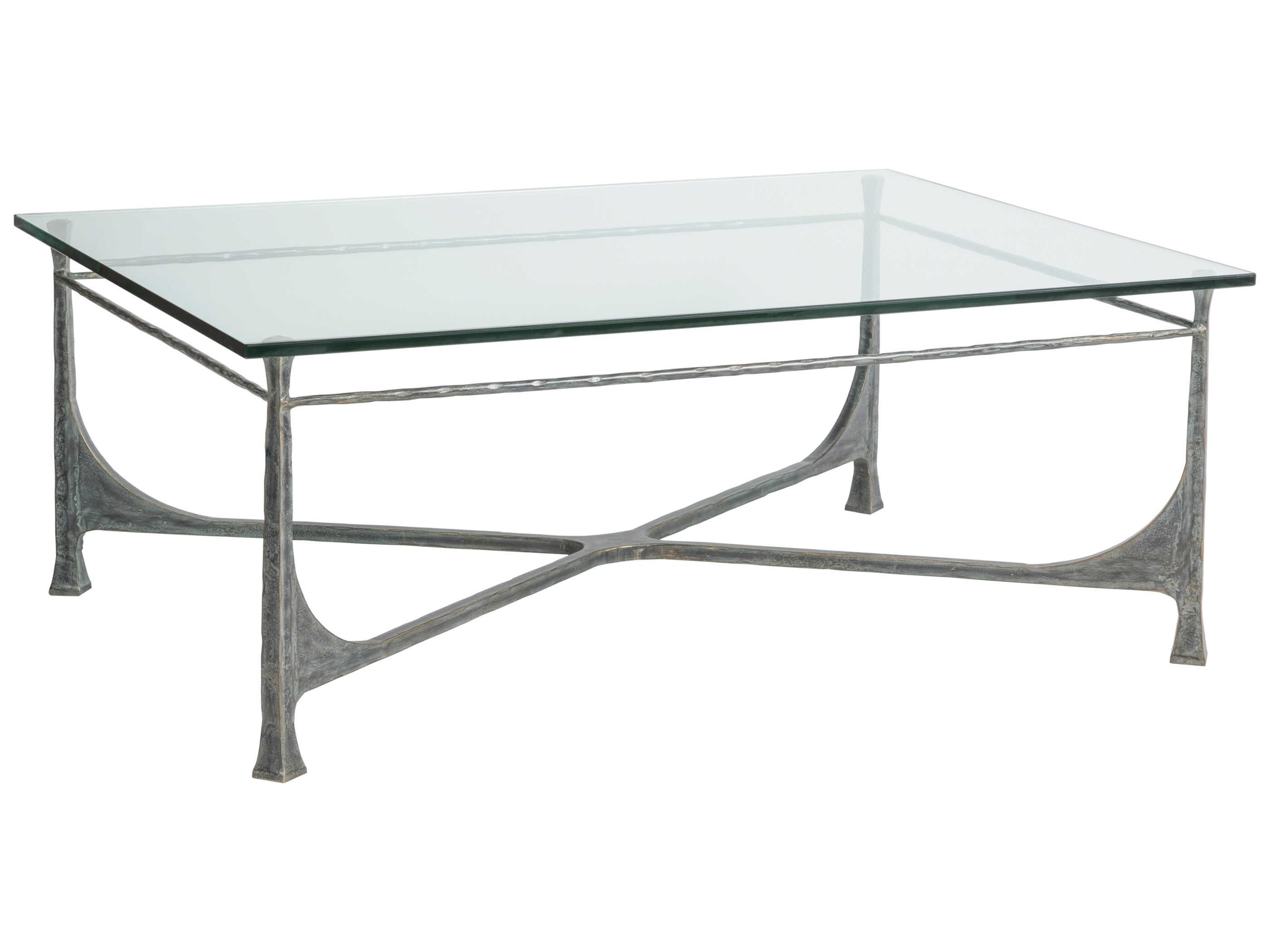 Artistica Metal Designs Bruno Rectangular Glass Cocktail Table