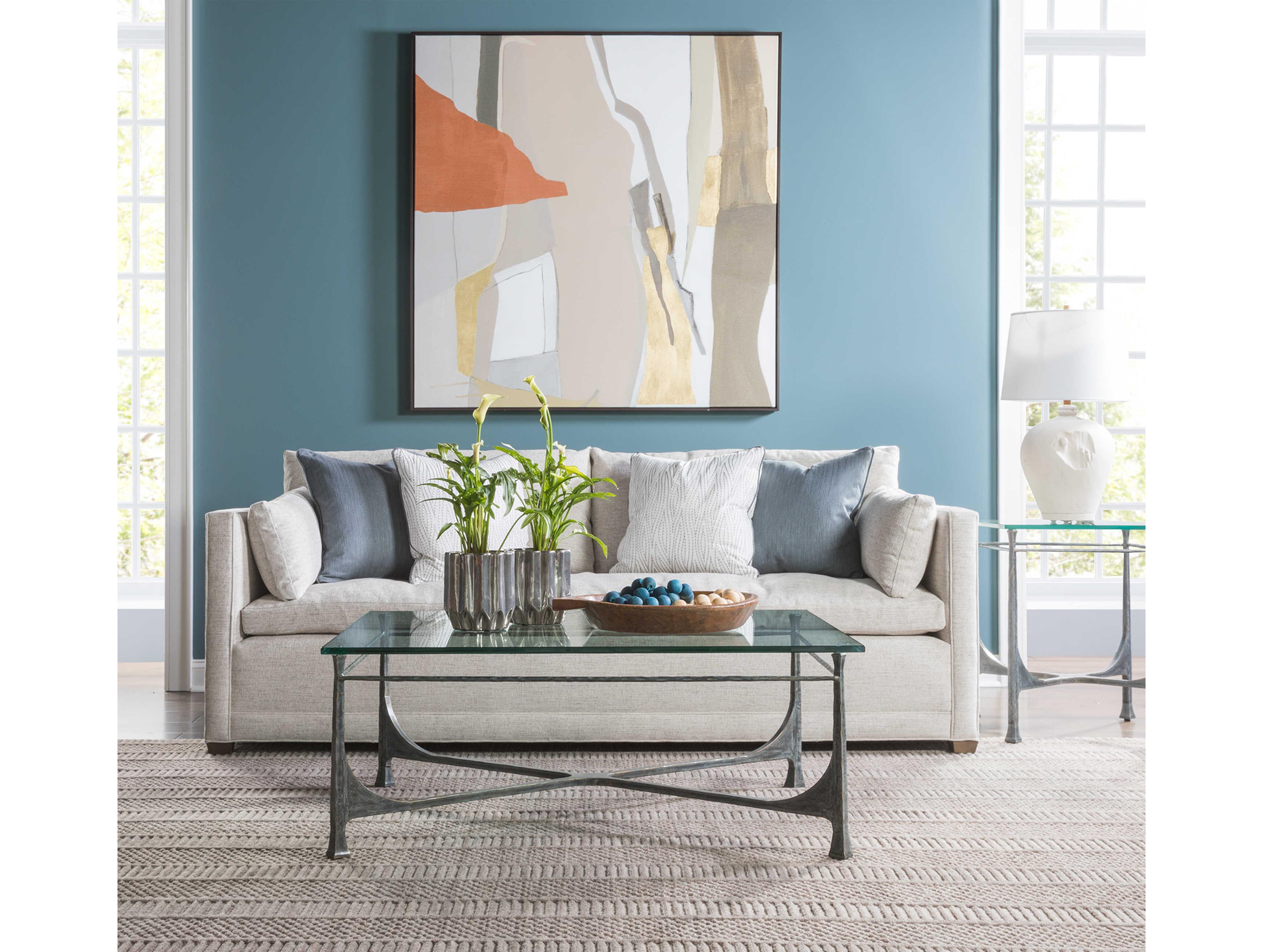 Artistica Metal Designs Bruno Rectangular Glass Cocktail Table