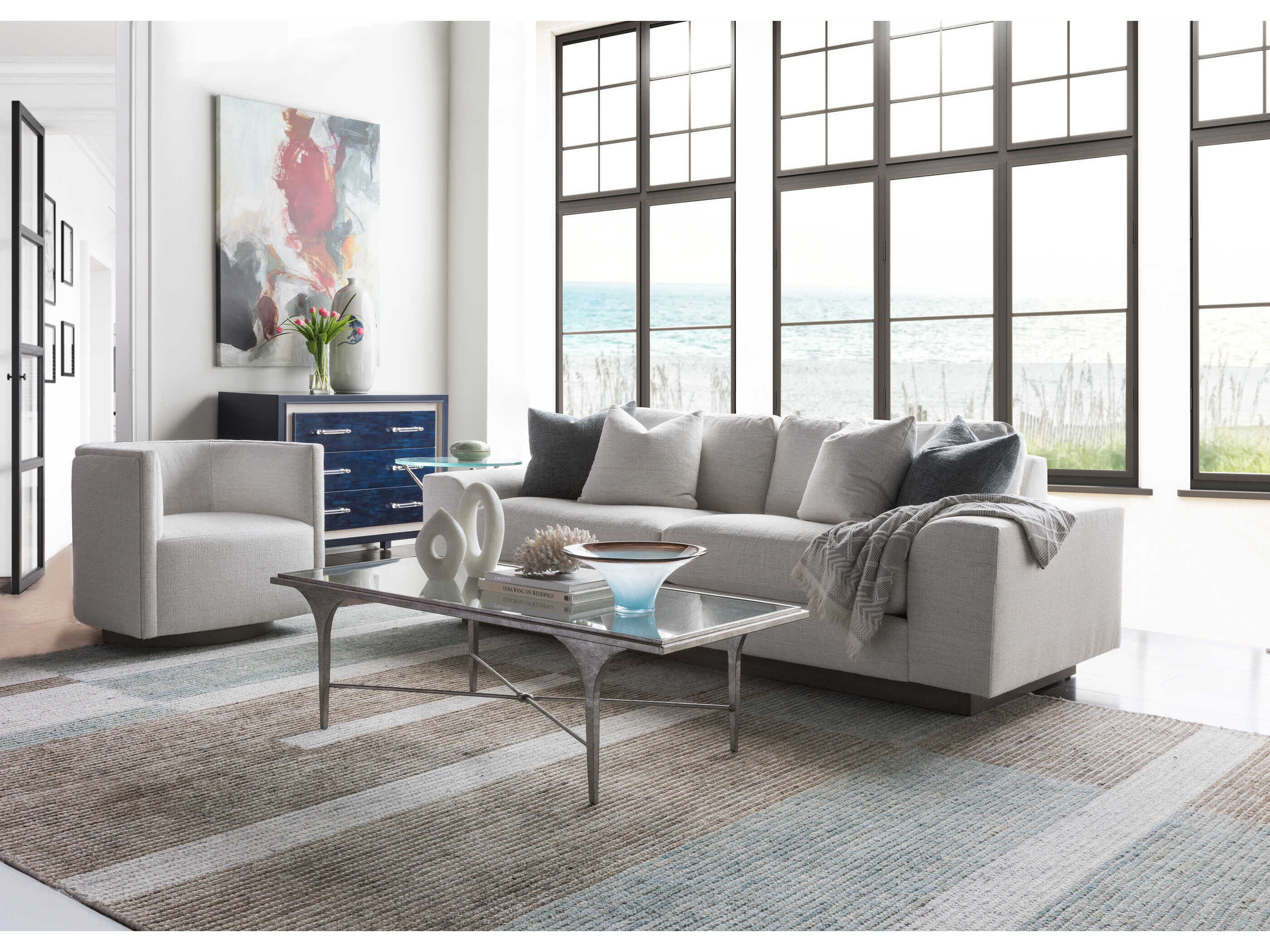 Artistica Signature Designs Rectangular Glass Porto Coffee Table