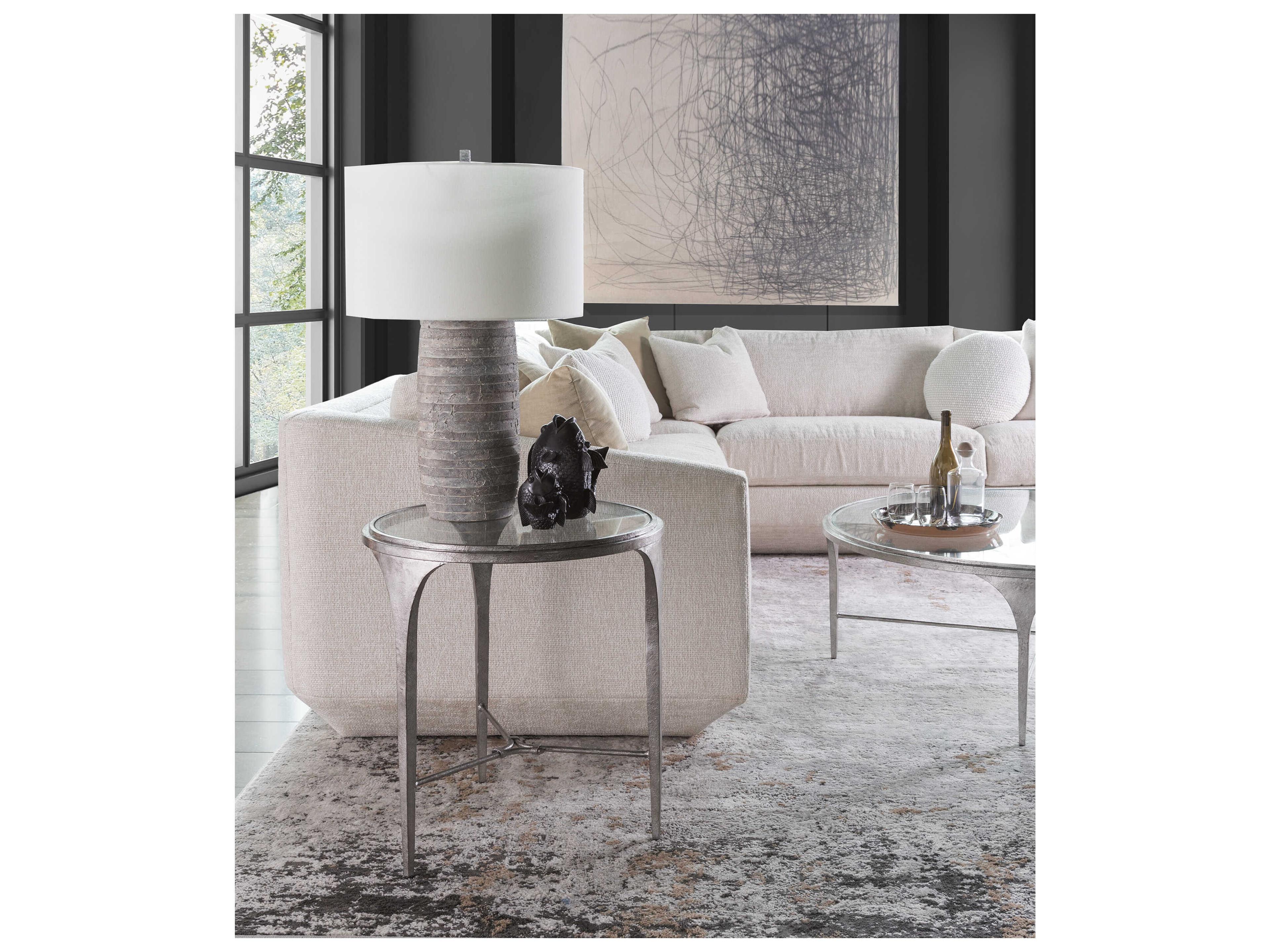 Artistica Signature Designs Round Glass Porto End Table