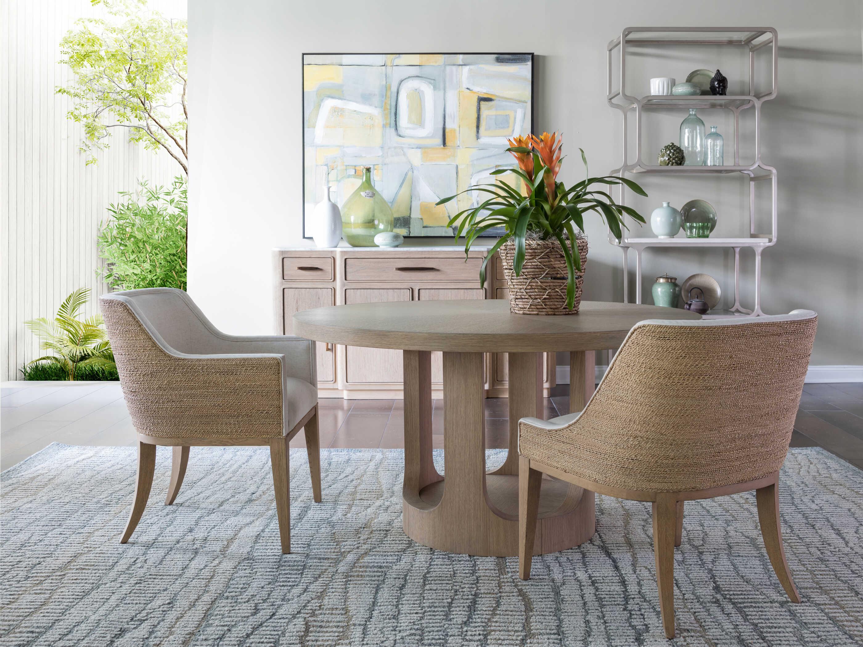 Artistica Simpatico Oak Wood White Upholstered Armless Dining Chair