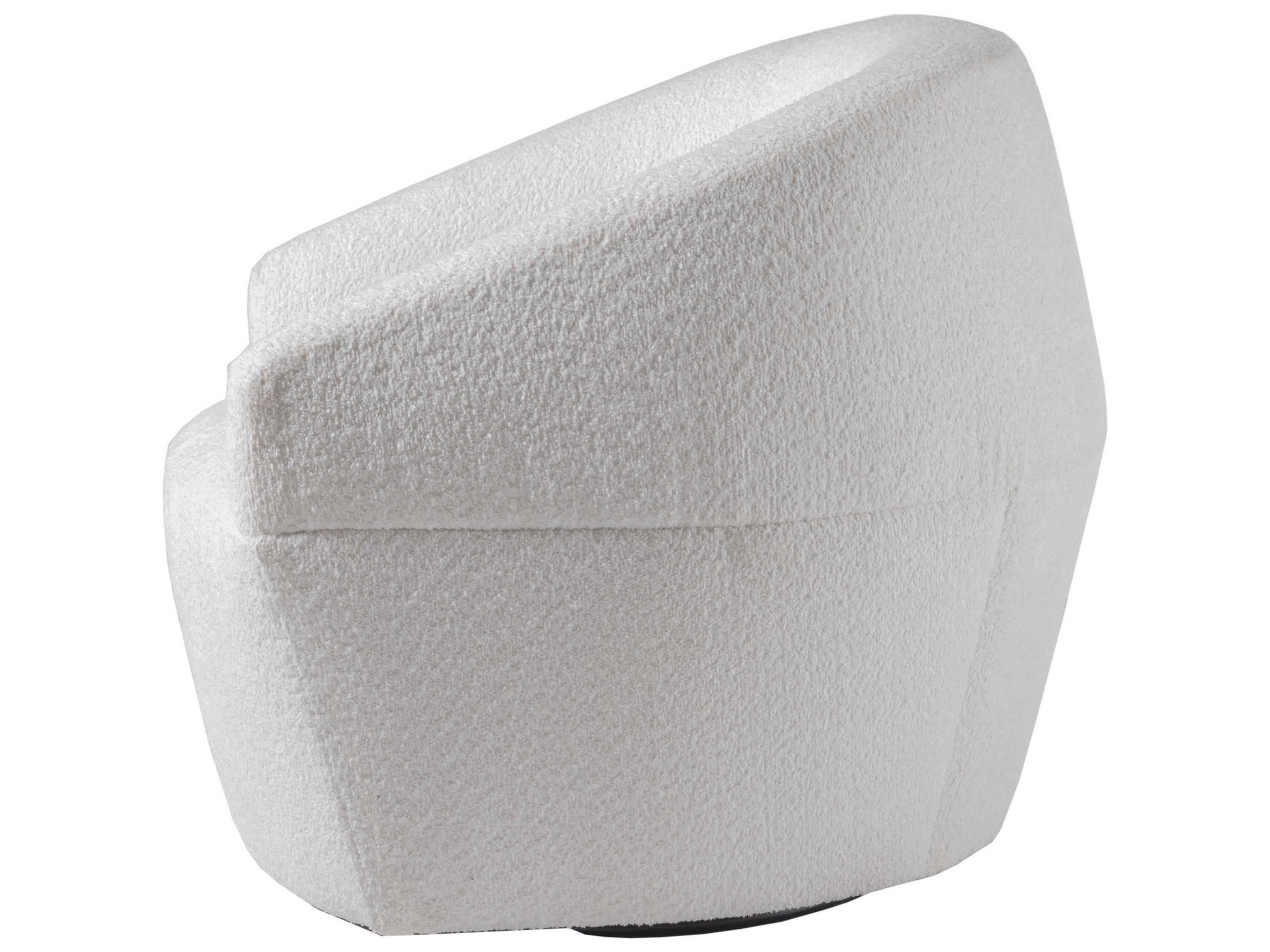 Artistica Upholstery Swivel White Accent Chair Natalie