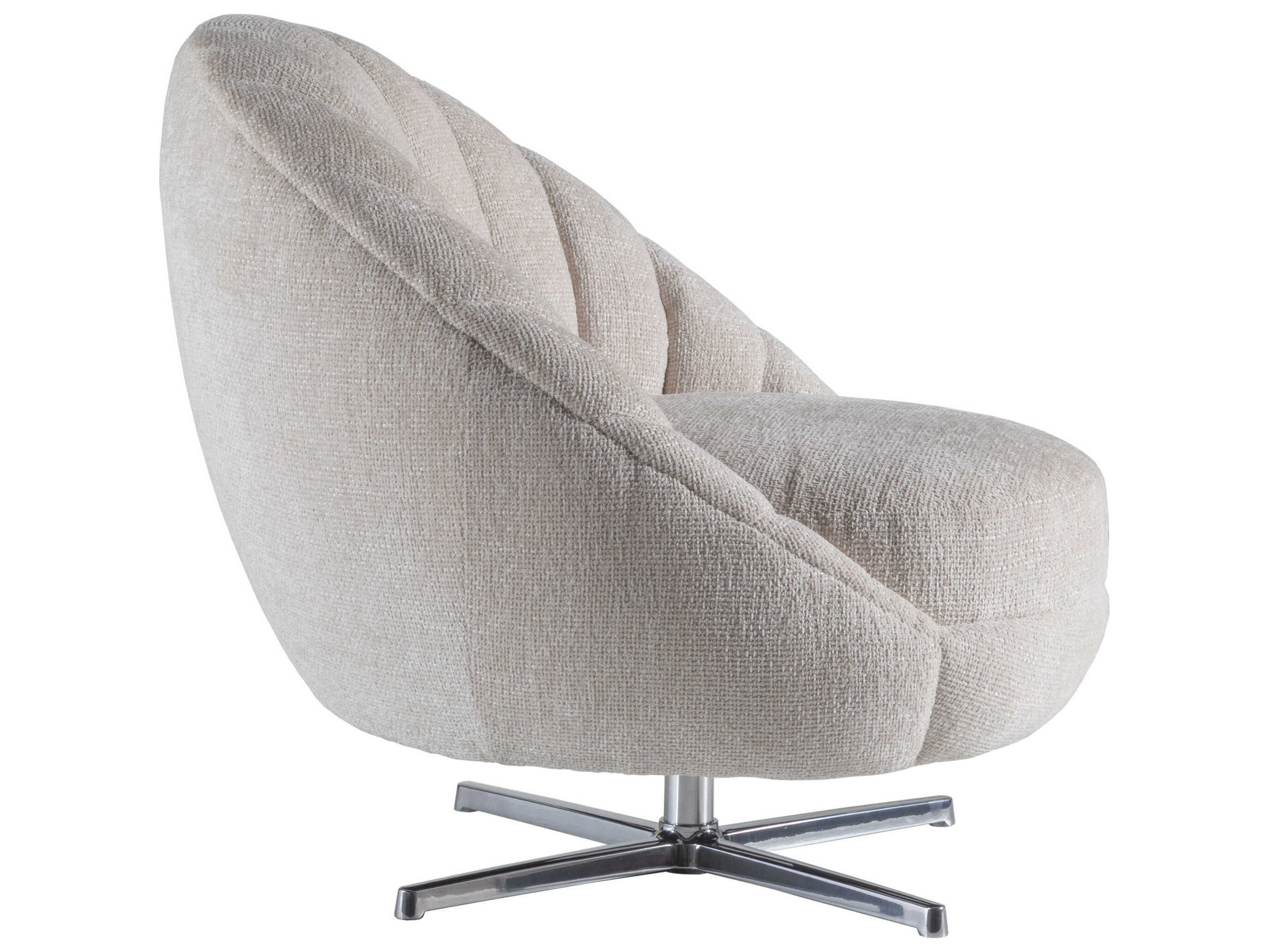 Artistica Upholstery Swivel Cream Accent Chair Lucille