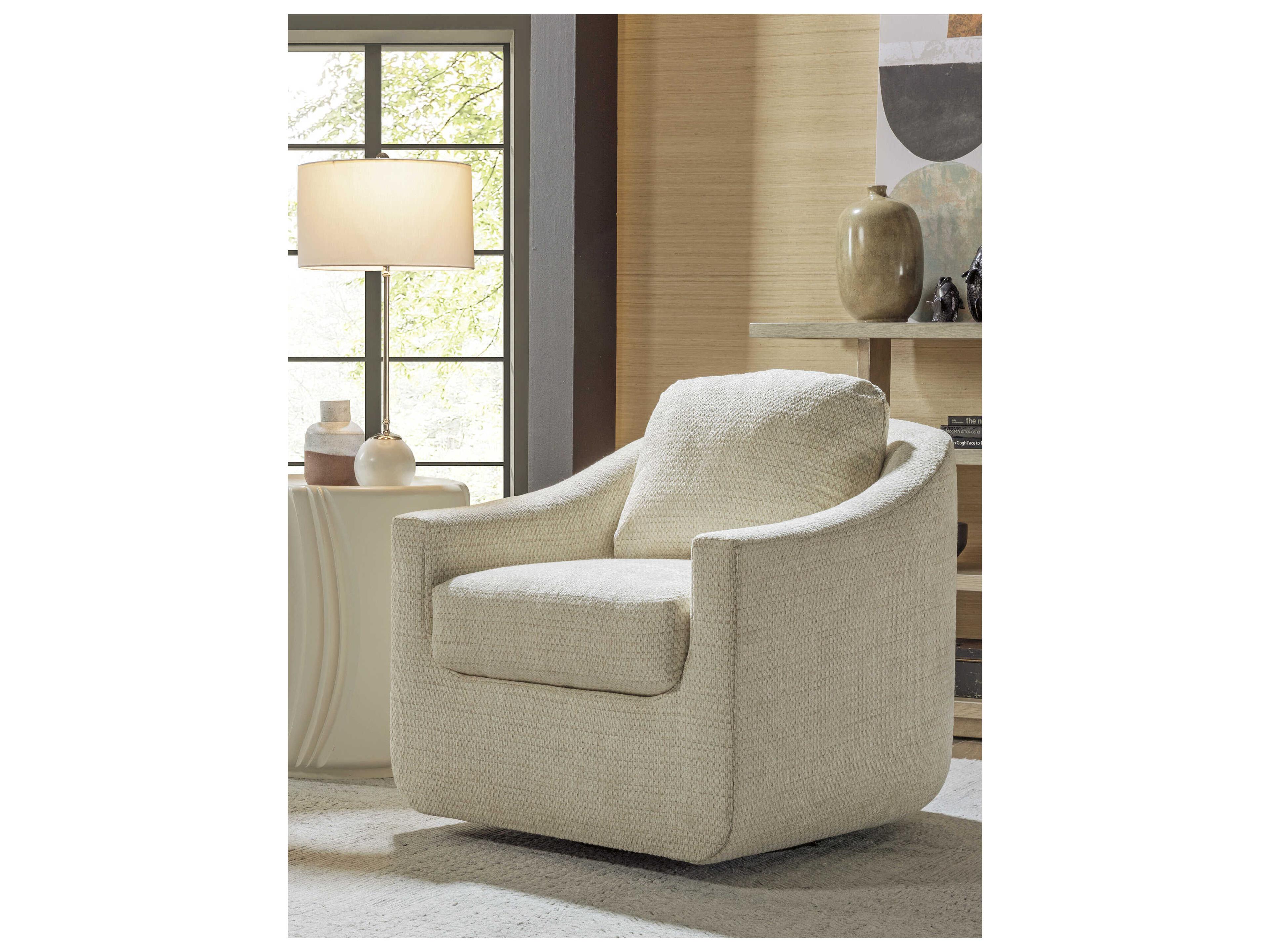 Artistica Upholstery Swivel Cream Accent Chair Liz