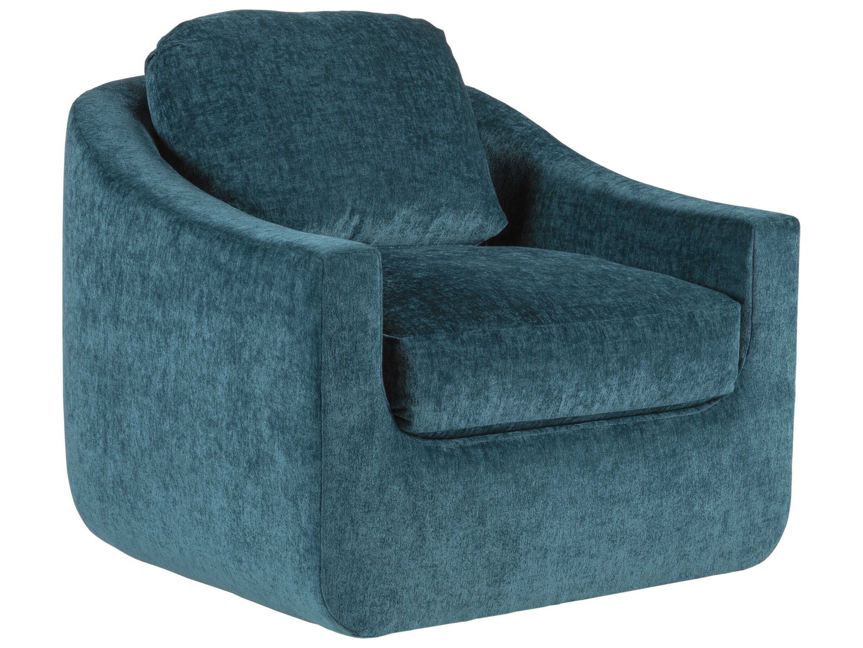 Artistica Upholstery Swivel Blue Accent Chair Liz