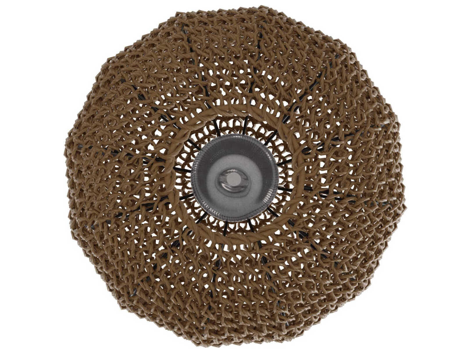 Avenue Lighting Malibu 1-Light Natural Hemp Rope Brown Round Mini Pendant