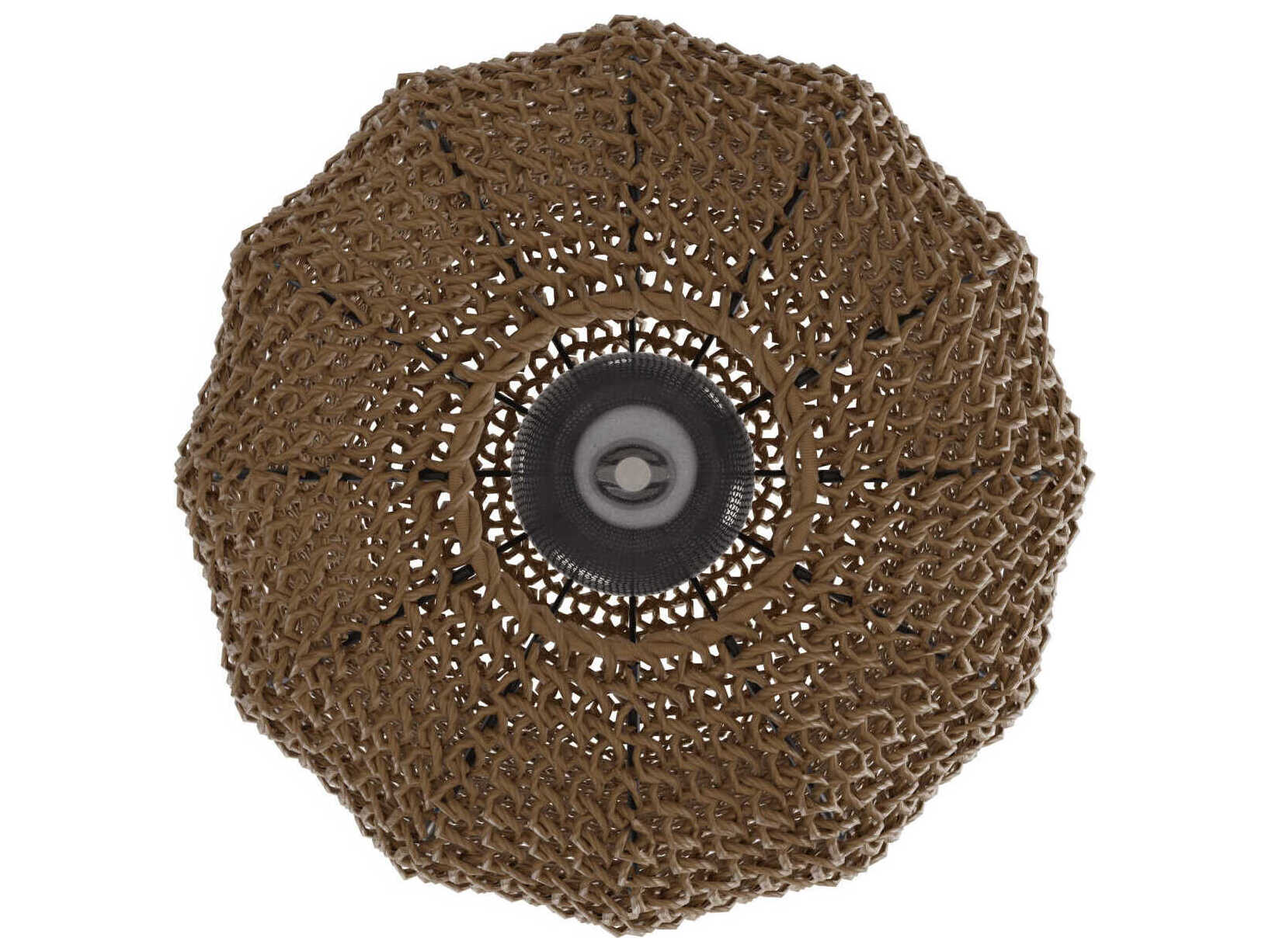 Avenue Lighting Malibu 1-Light Natural Hemp Rope Brown Cylinder Mini Pendant